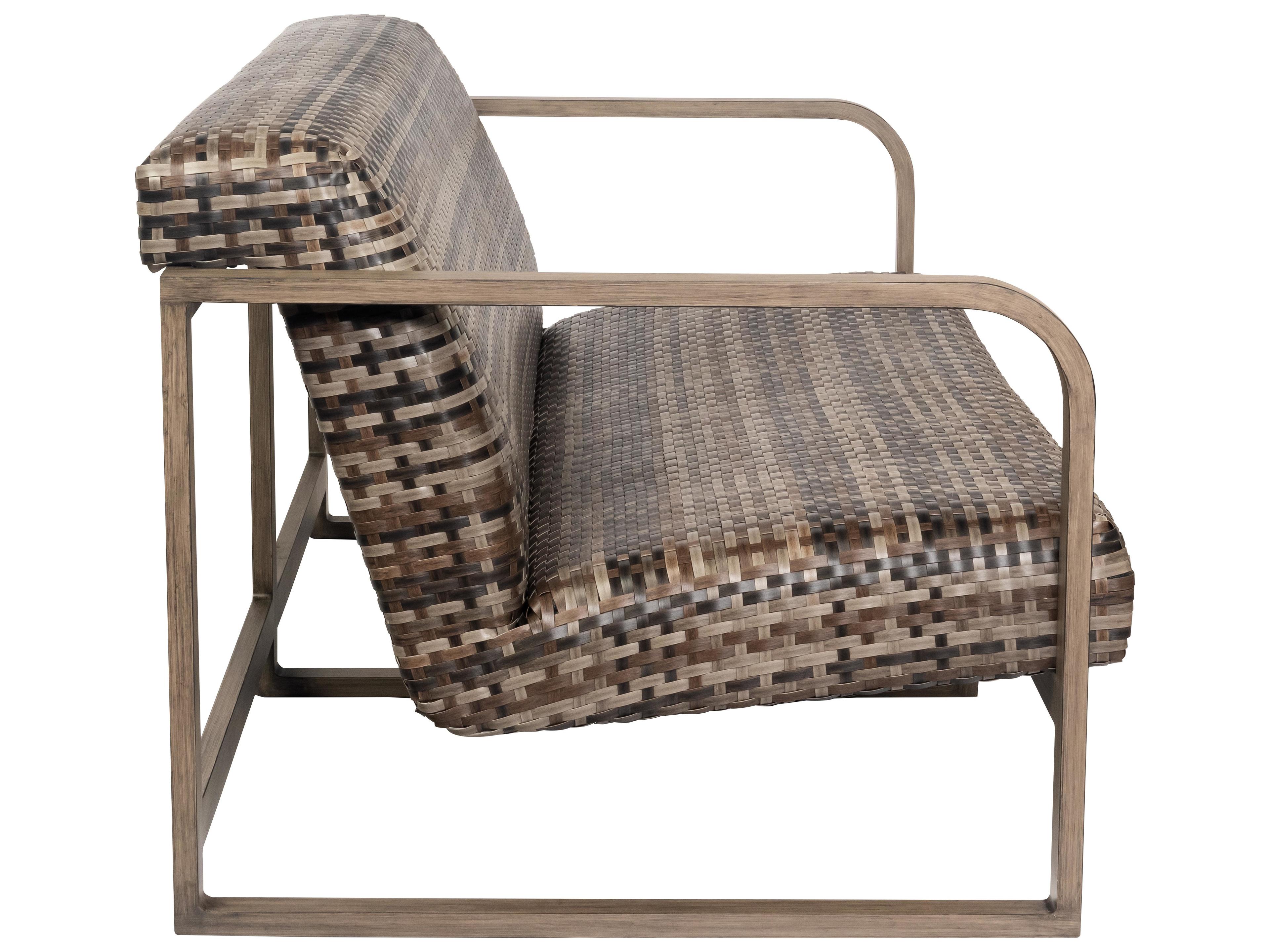 Woodard Reunion Wicker Calico Patio Sofa