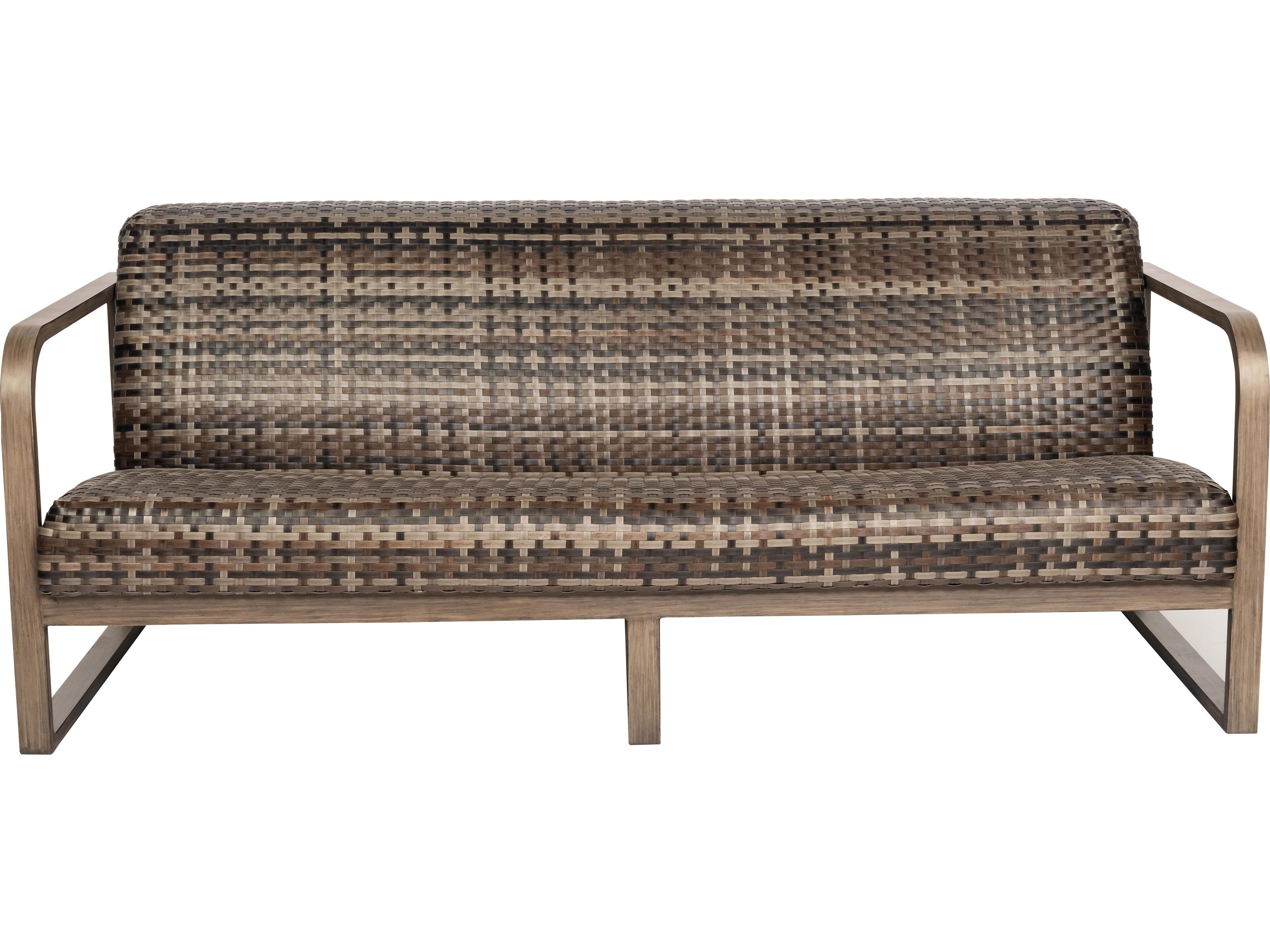 Woodard Reunion Wicker Calico Patio Sofa