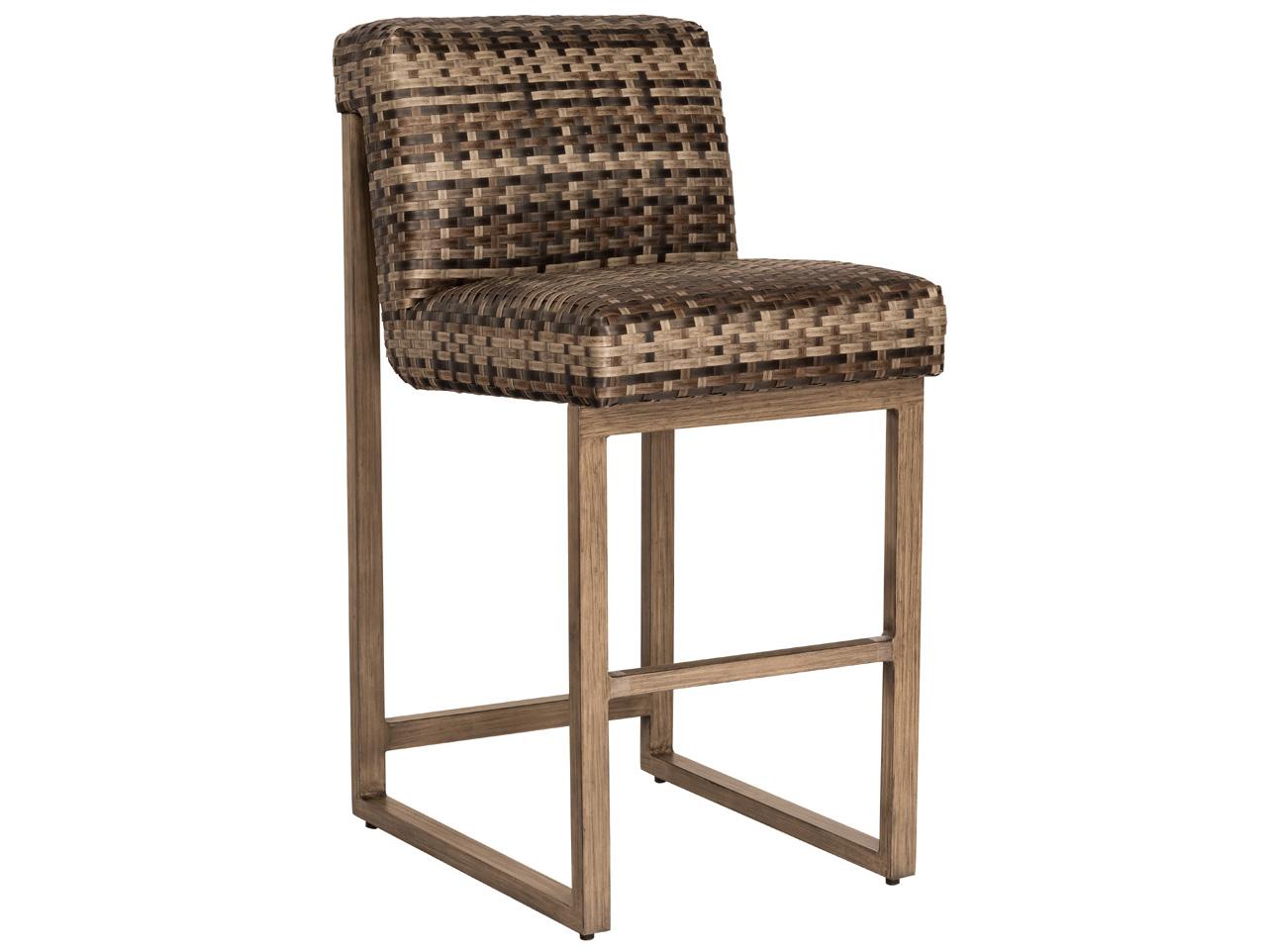 Woodard Reunion Wicker Outdoor Bar Stool