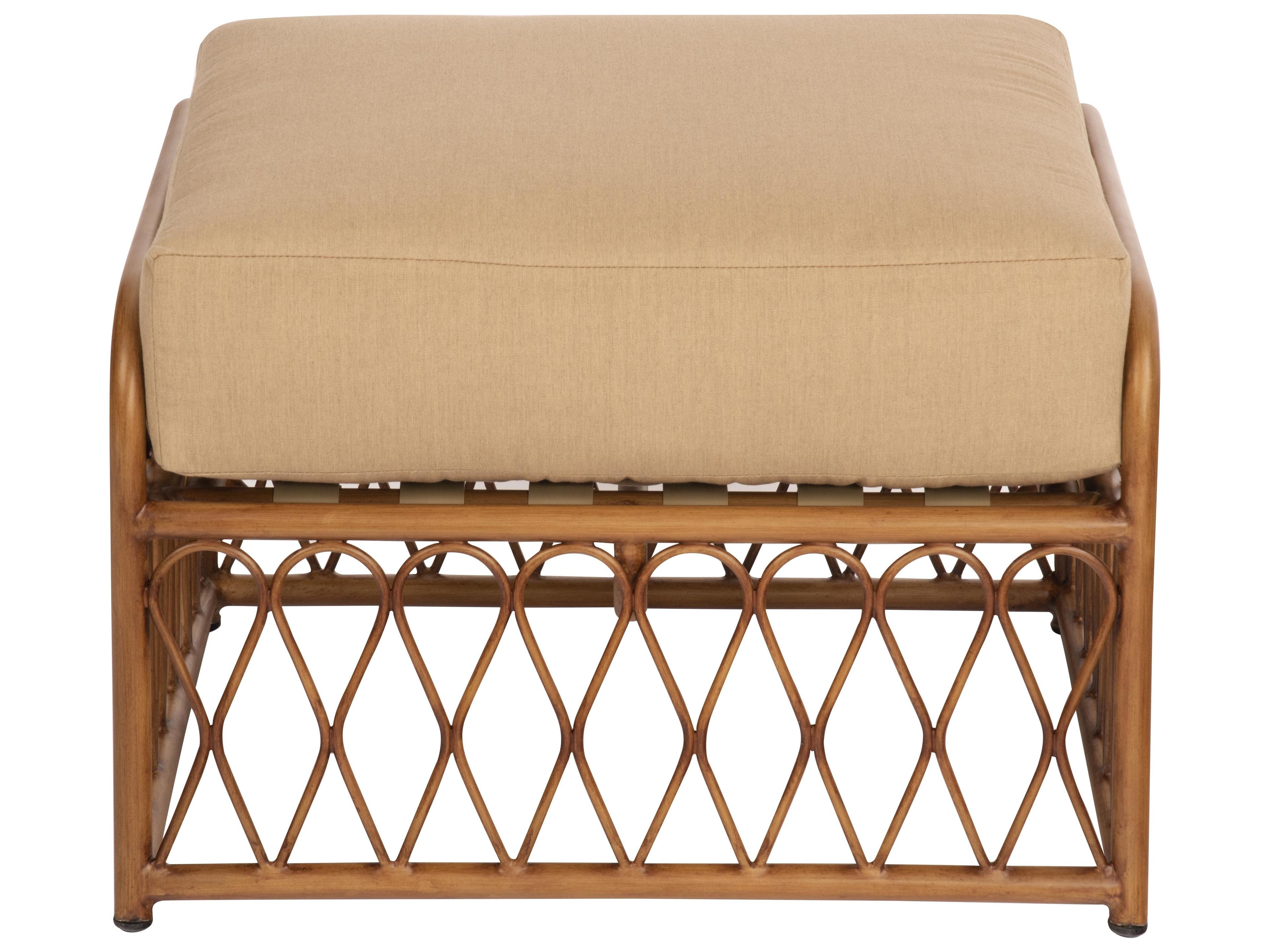 Woodard Cane Aluminum Cane Outdoor Patio Ottoman