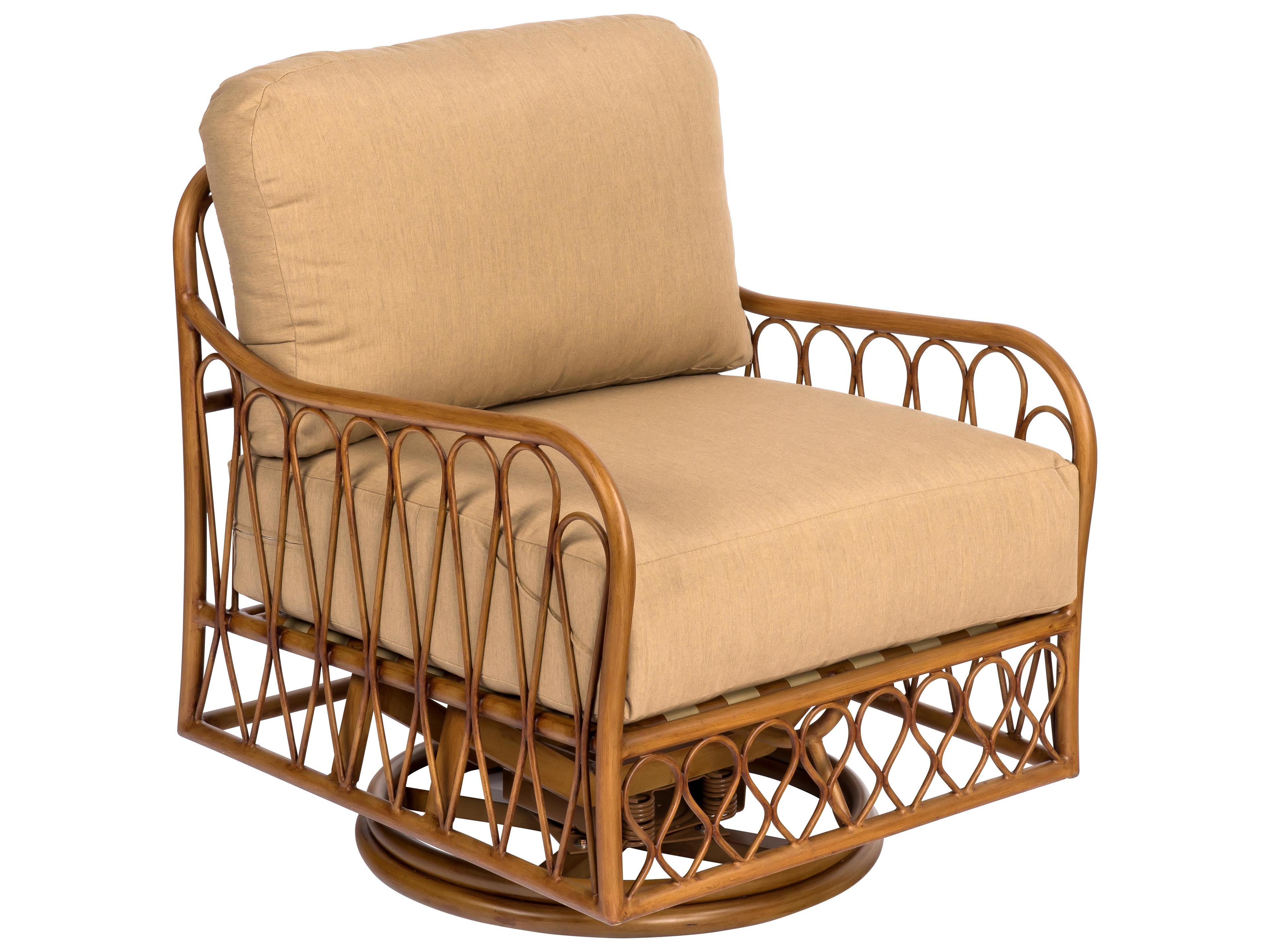 Woodard Cane Aluminum Cane Swivel Rocker Outdoor Lounge Chair