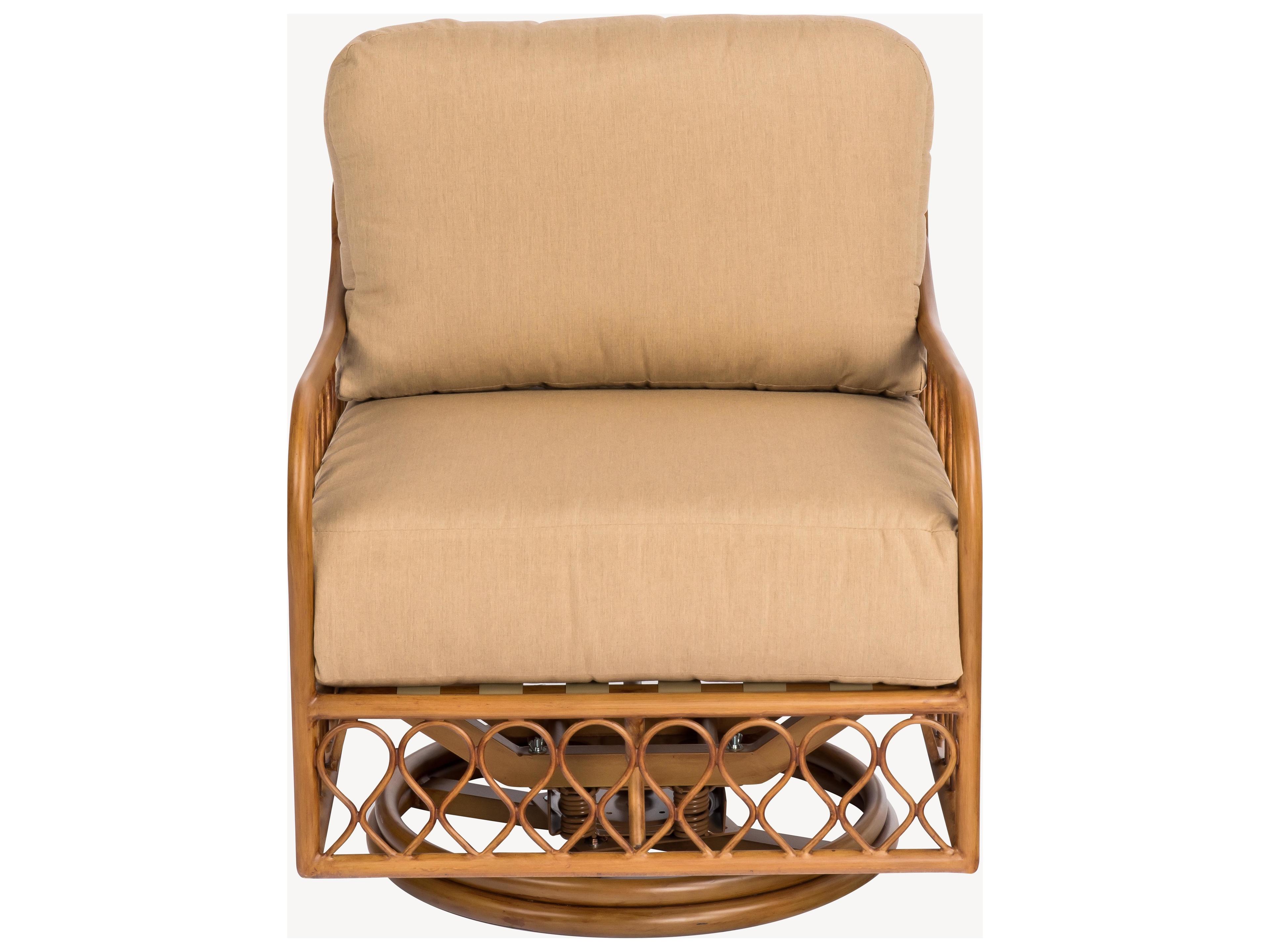 Woodard Cane Aluminum Cane Swivel Rocker Outdoor Lounge Chair