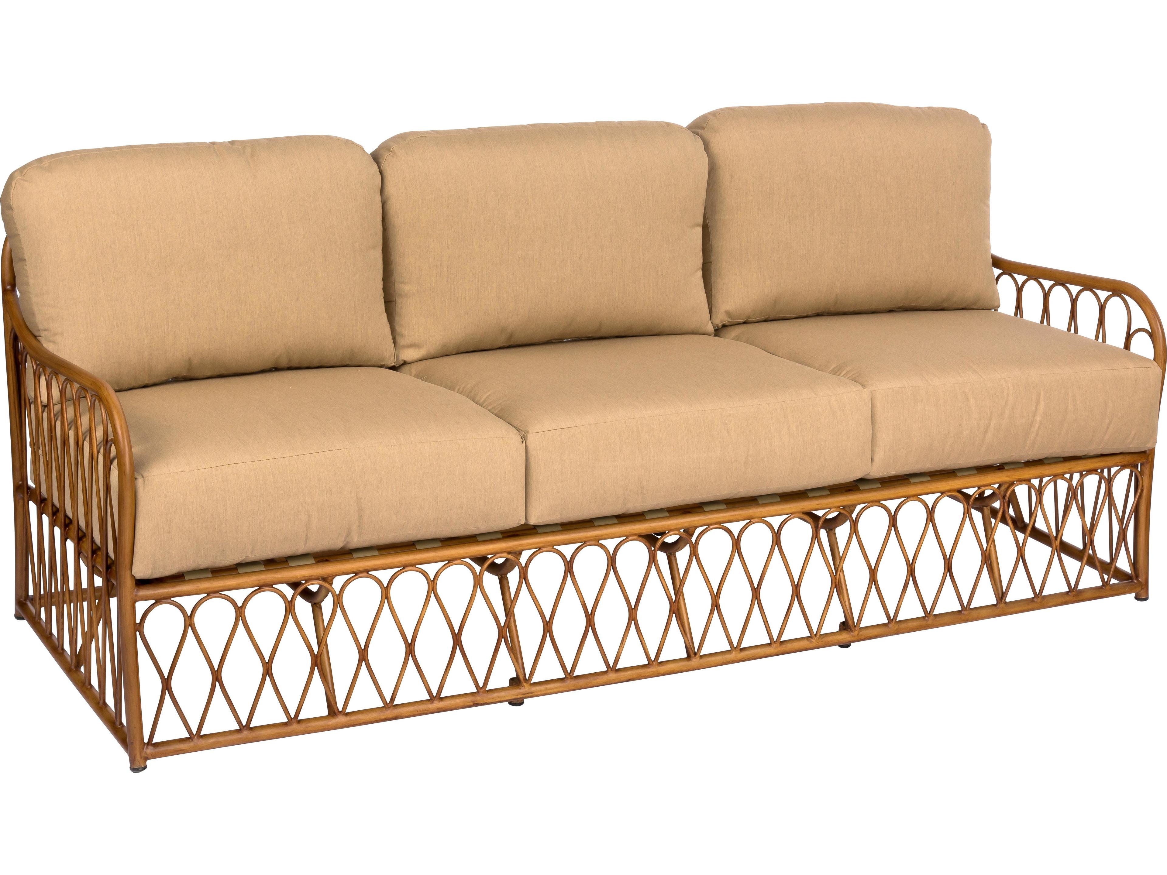 Woodard Cane Aluminum Cane Outdoor Patio Sofa