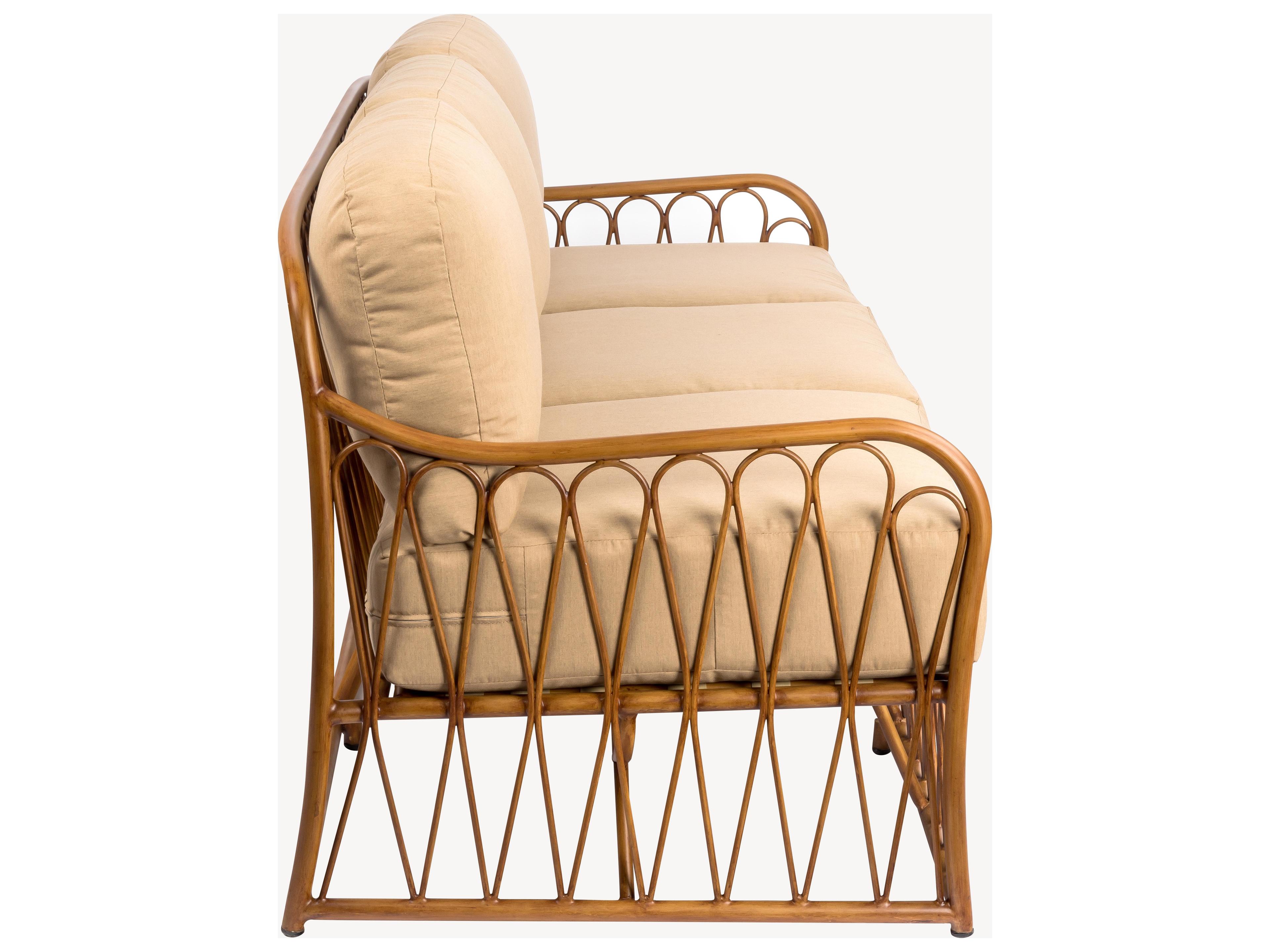 Woodard Cane Aluminum Cane Outdoor Patio Sofa