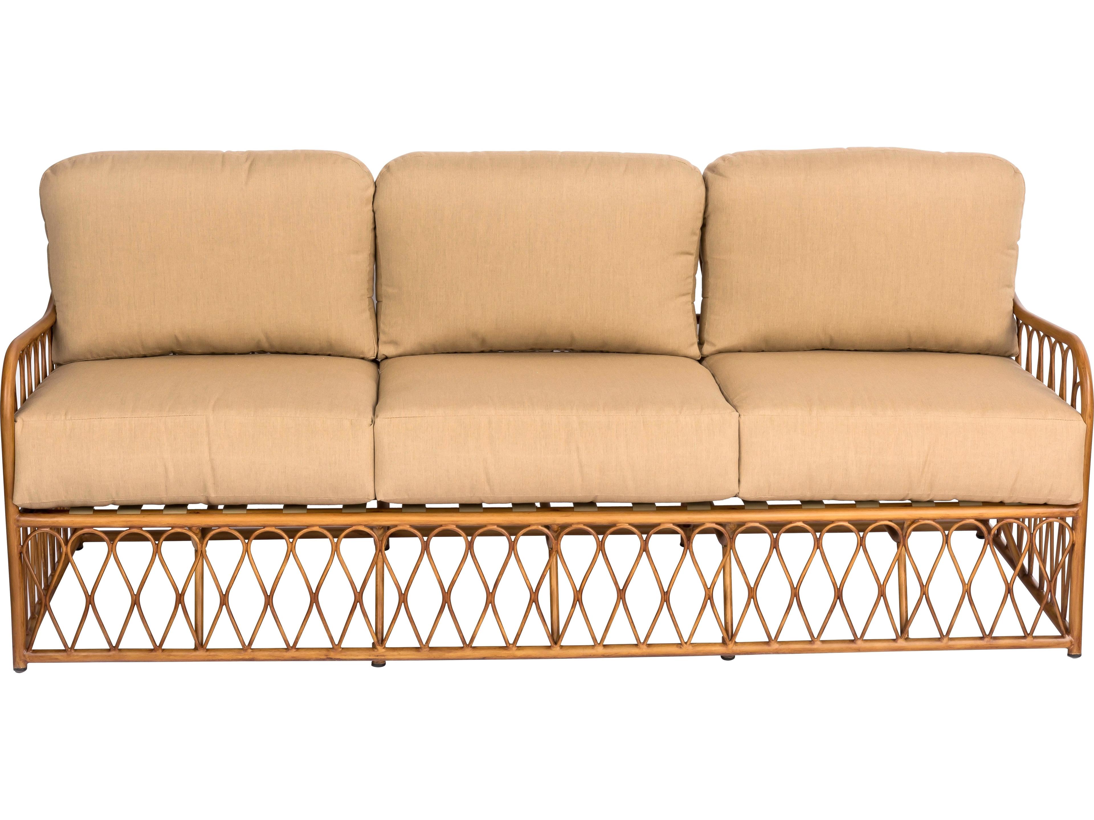 Woodard Cane Aluminum Cane Outdoor Patio Sofa