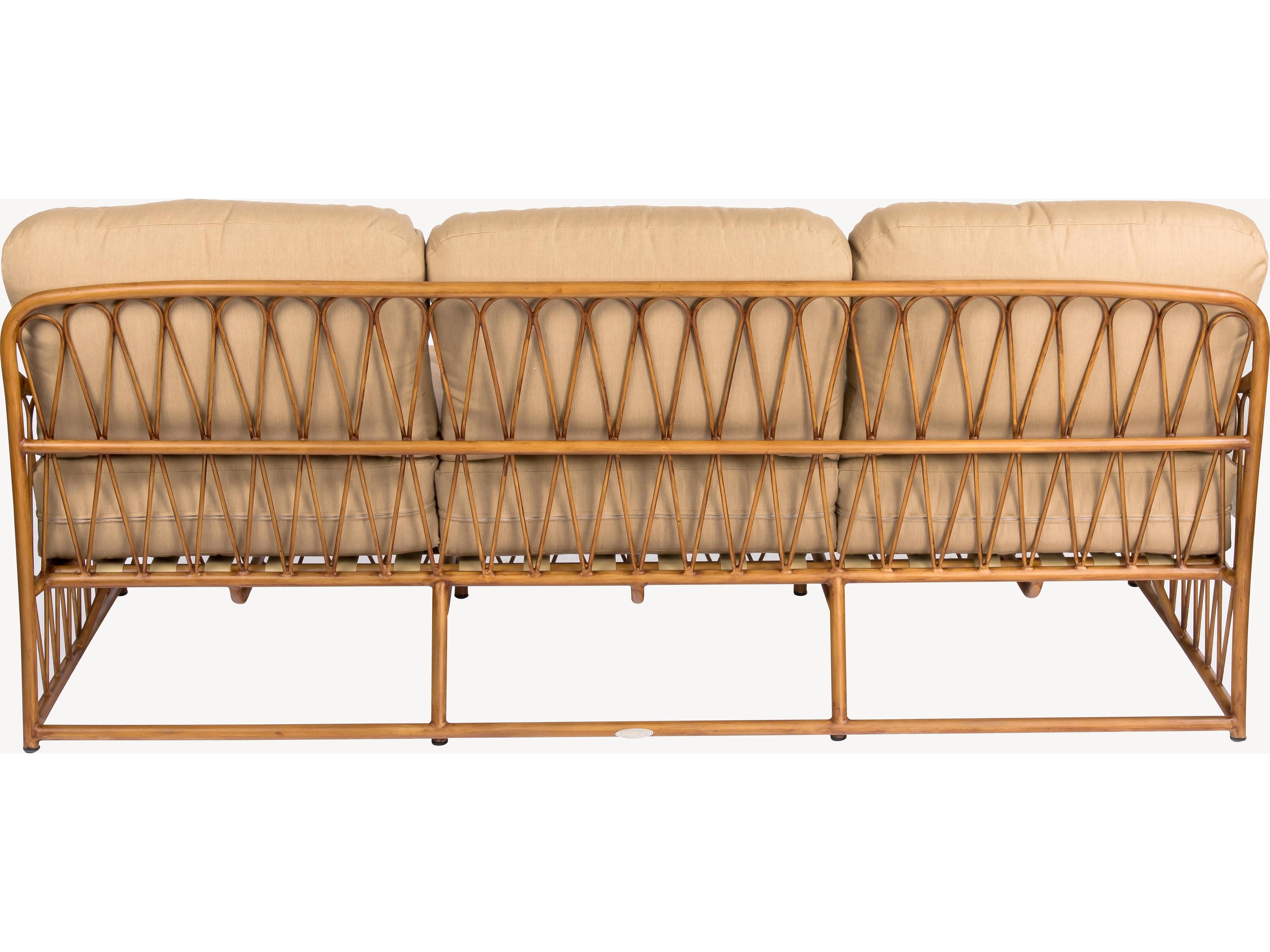 Woodard Cane Aluminum Cane Outdoor Patio Sofa