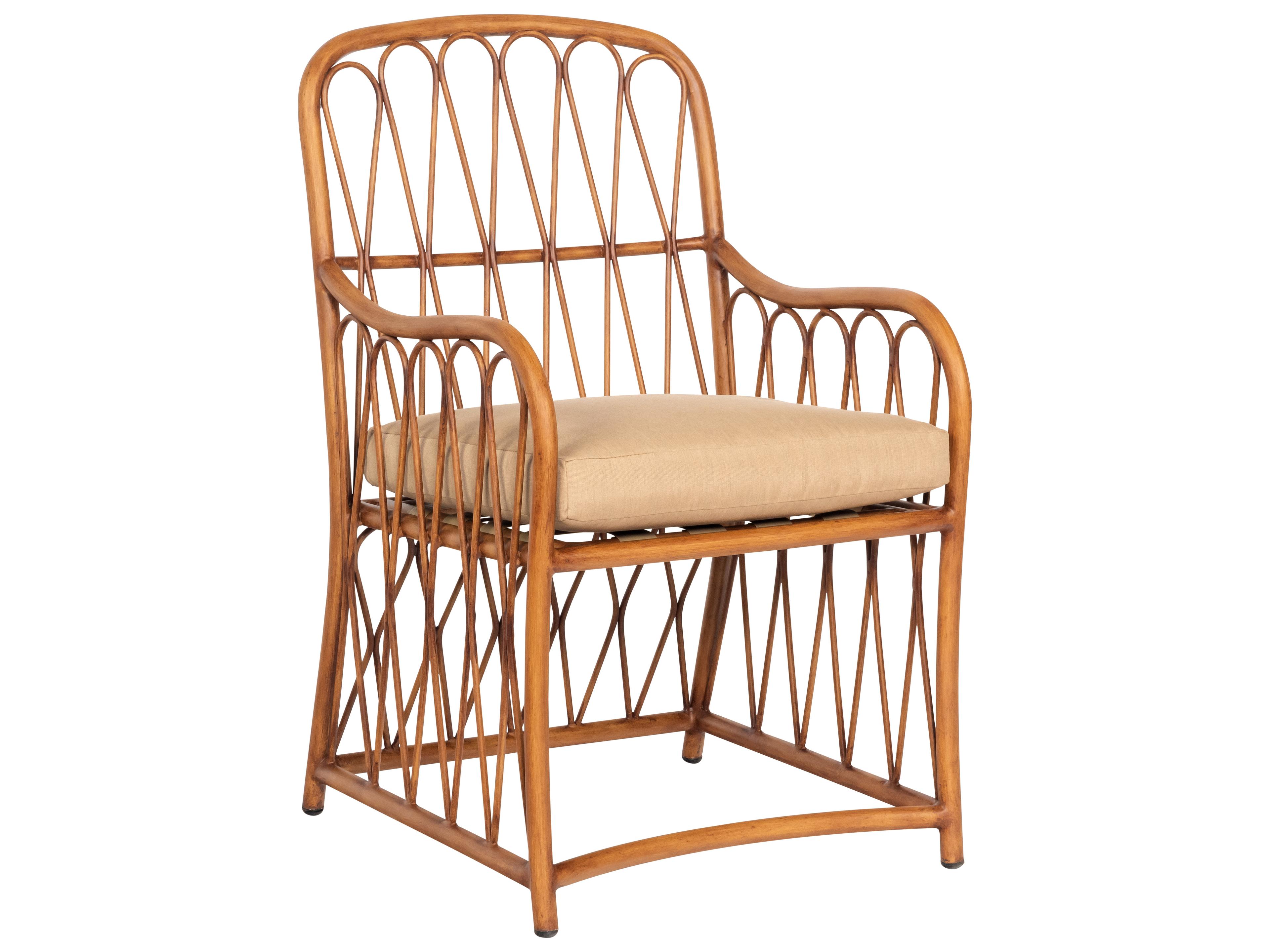 Woodard Cane Aluminum Cane Patio Dining Arm Chair