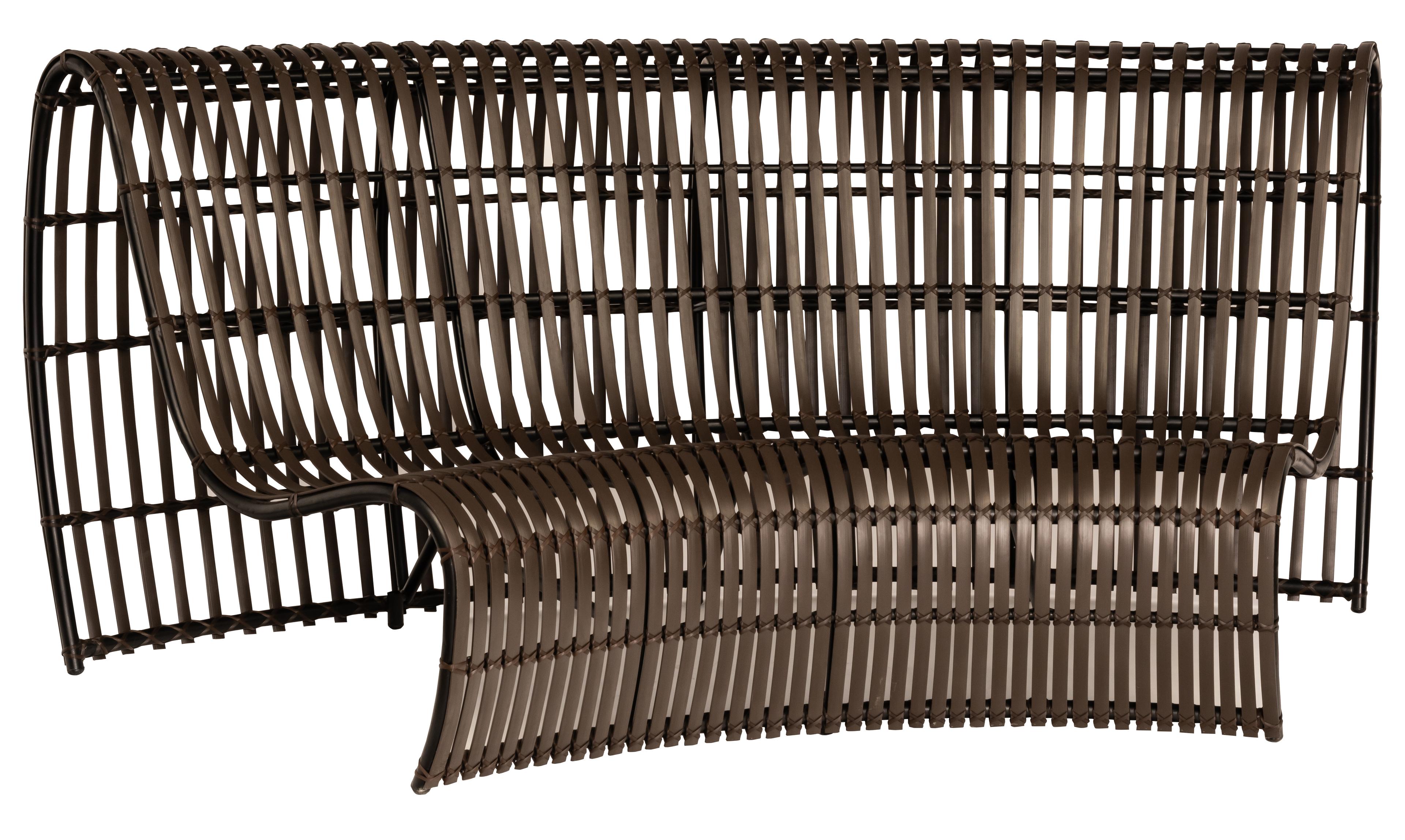 Woodard Loft Resin Cocoa Curved Patio Sofa