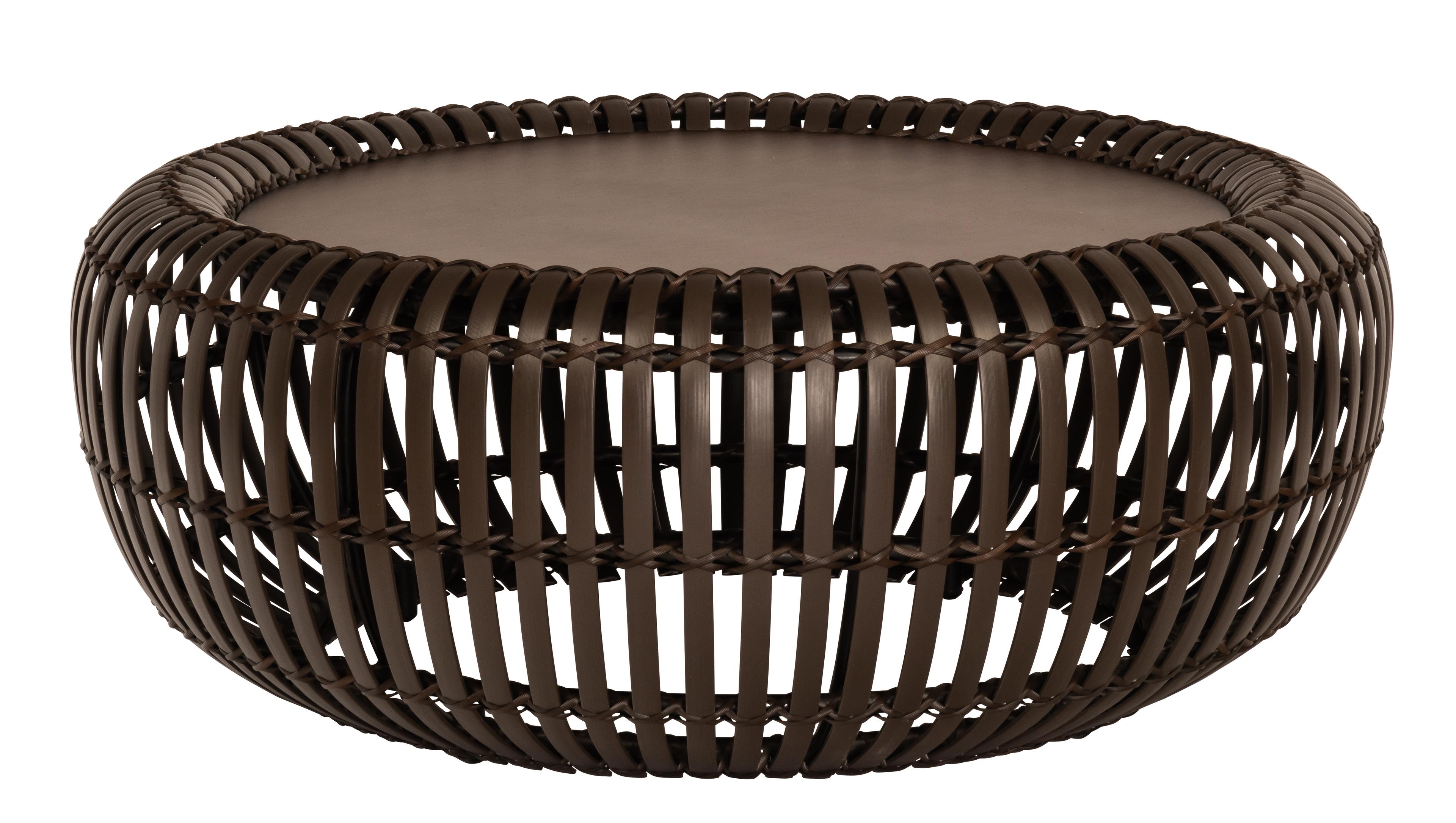 Woodard Loft Resin Cocoa Round Outdoor Patio Coffee Table