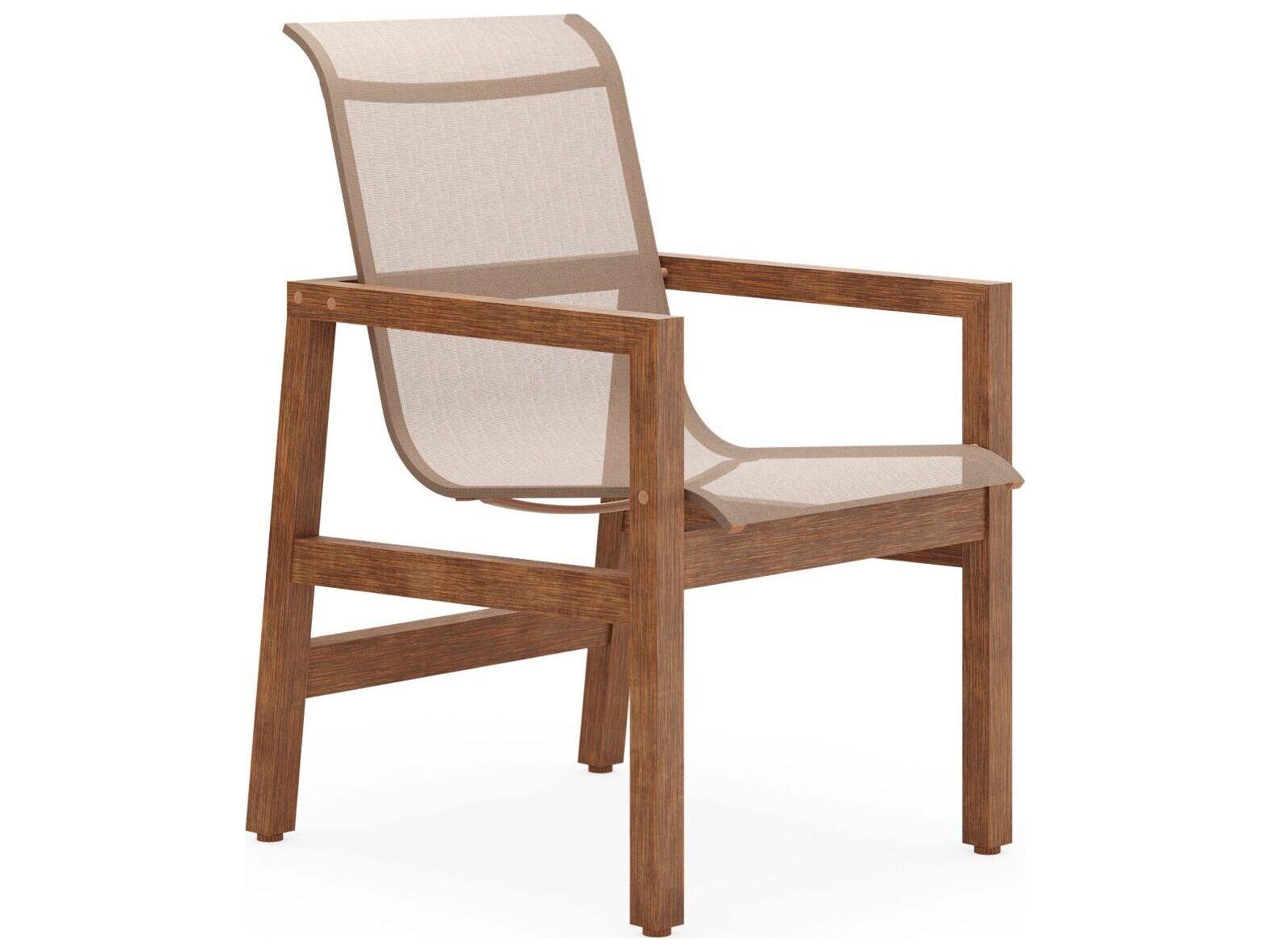 Woodard Sierra Teak Sling Dining Chair
