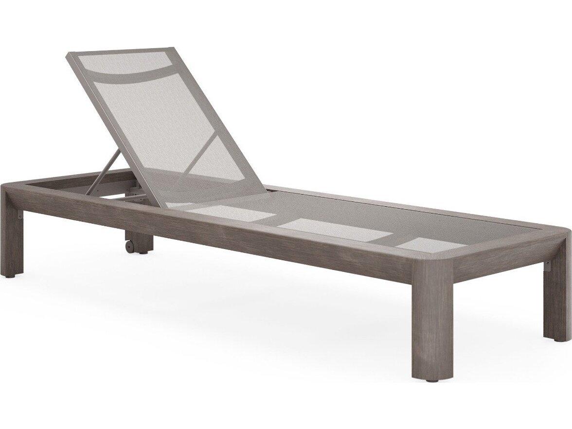 Woodard Beau Teak Sling Chaise Lounge