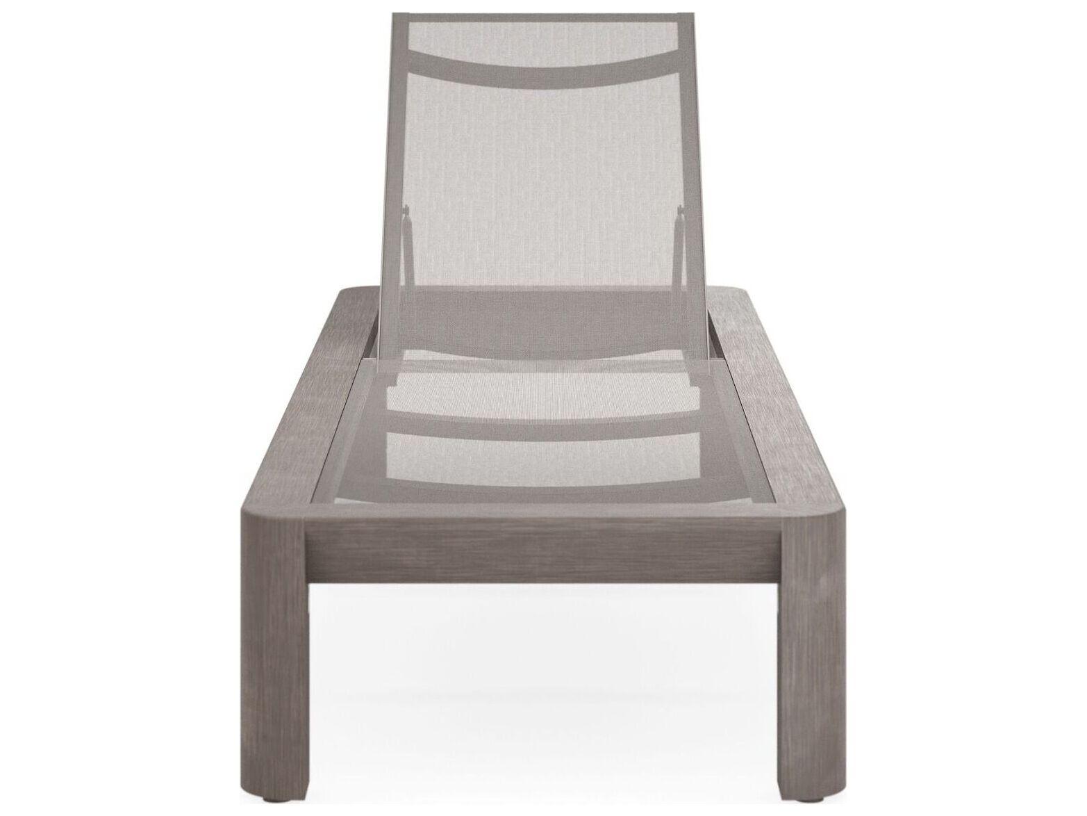 Woodard Beau Teak Sling Chaise Lounge