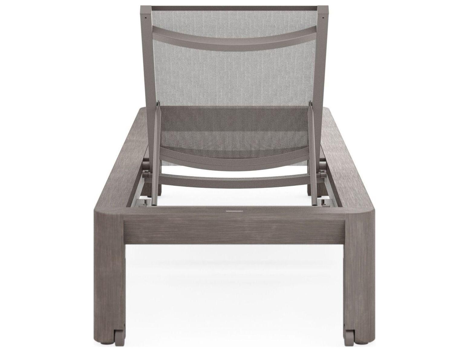 Woodard Beau Teak Sling Chaise Lounge