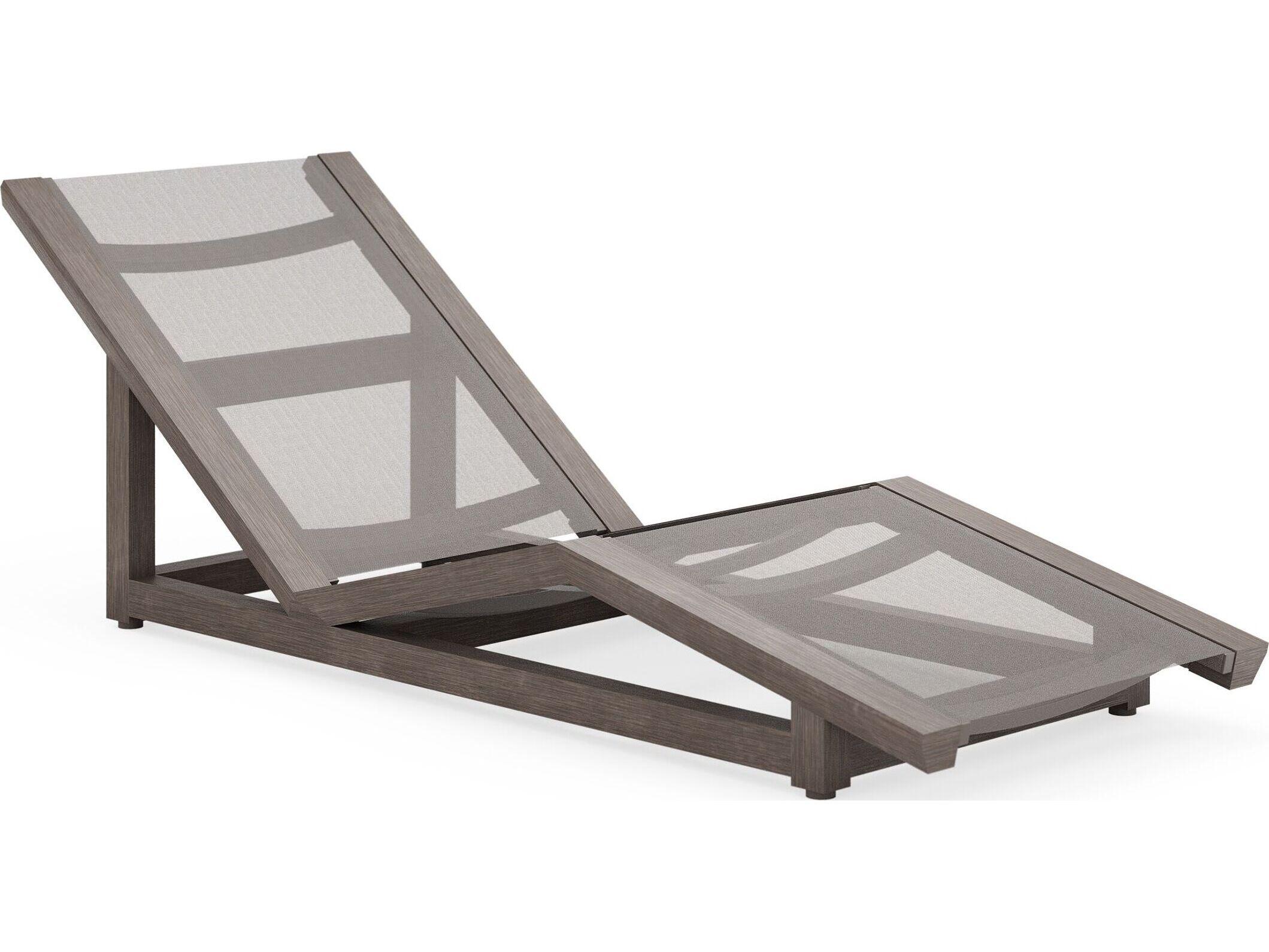 Woodard Sierra Teak Sling Chaise Lounge