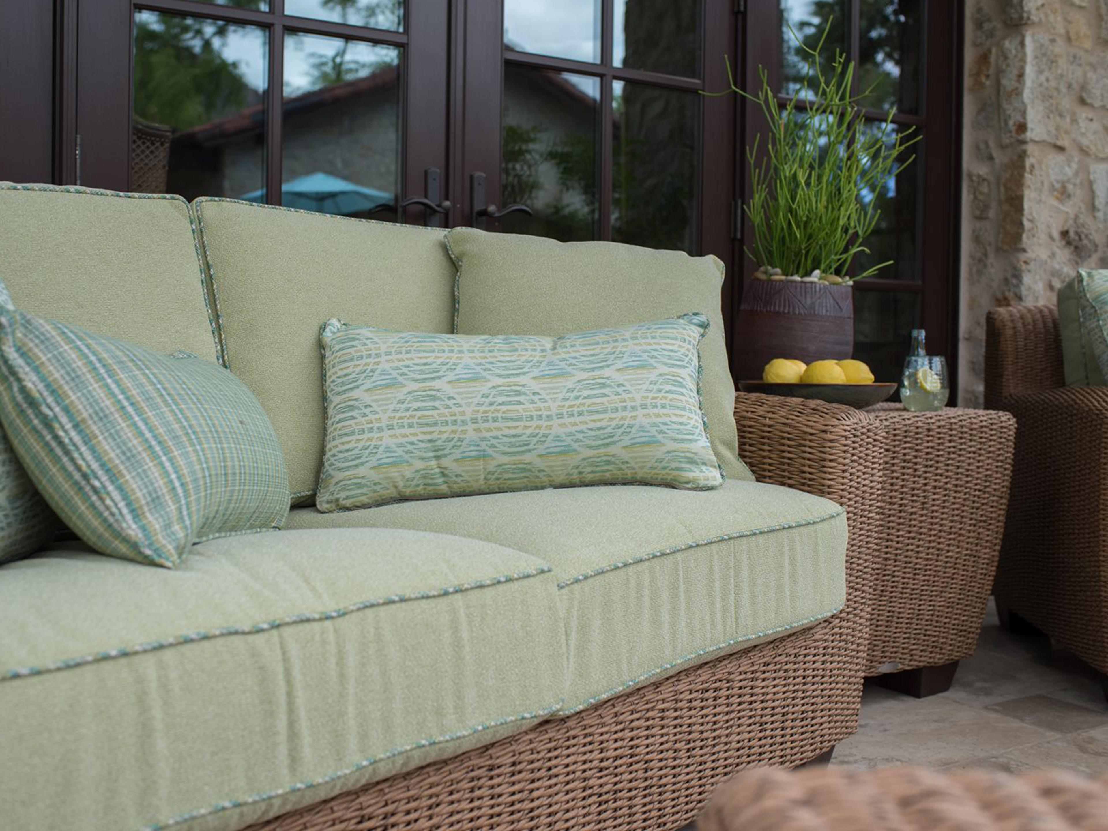 Woodard Whitecraft Saddleback Wicker Outdoor Patio Lounge Set