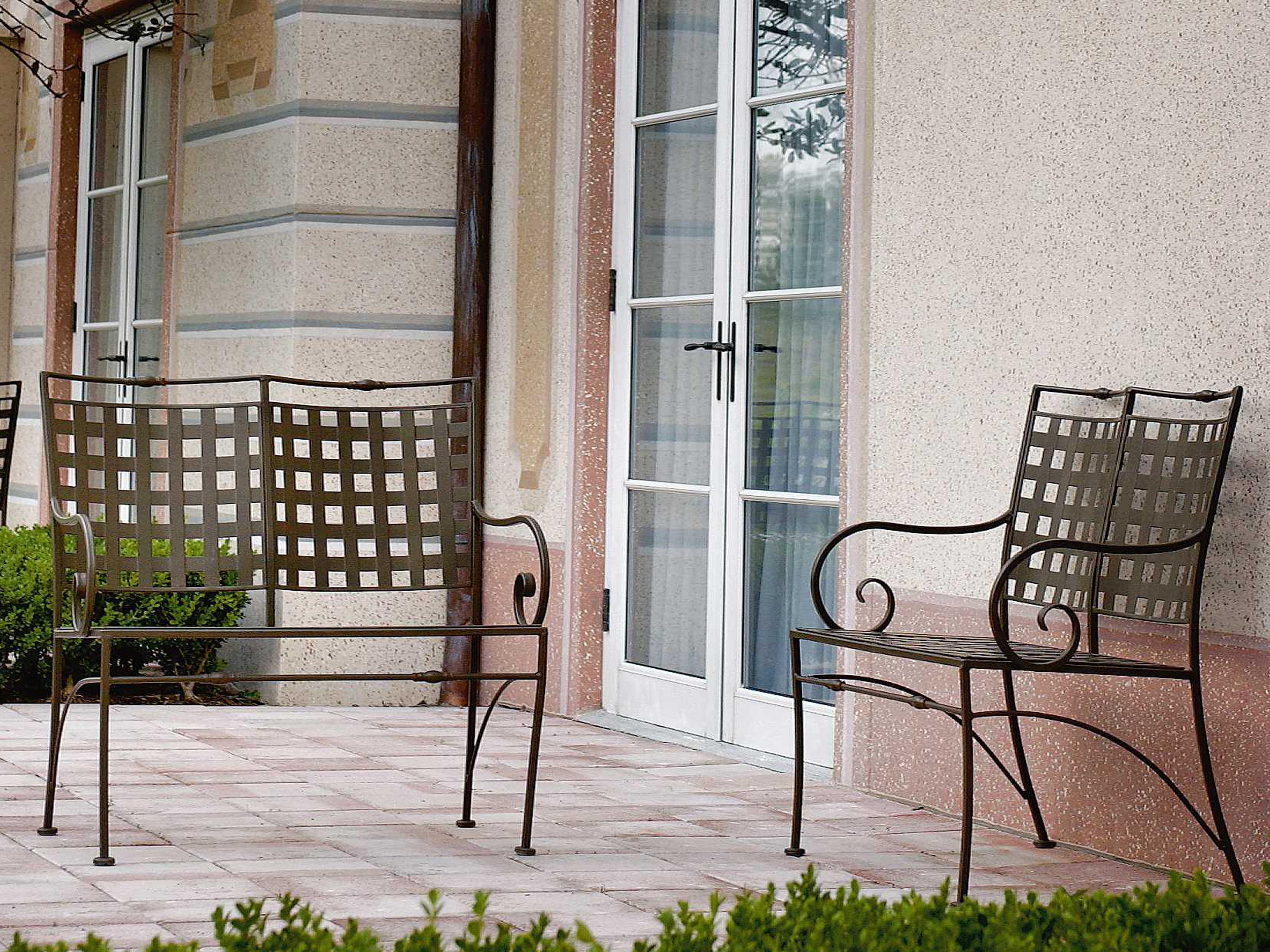Woodard Sheffield Wrought Iron Outdoor Lounge Set