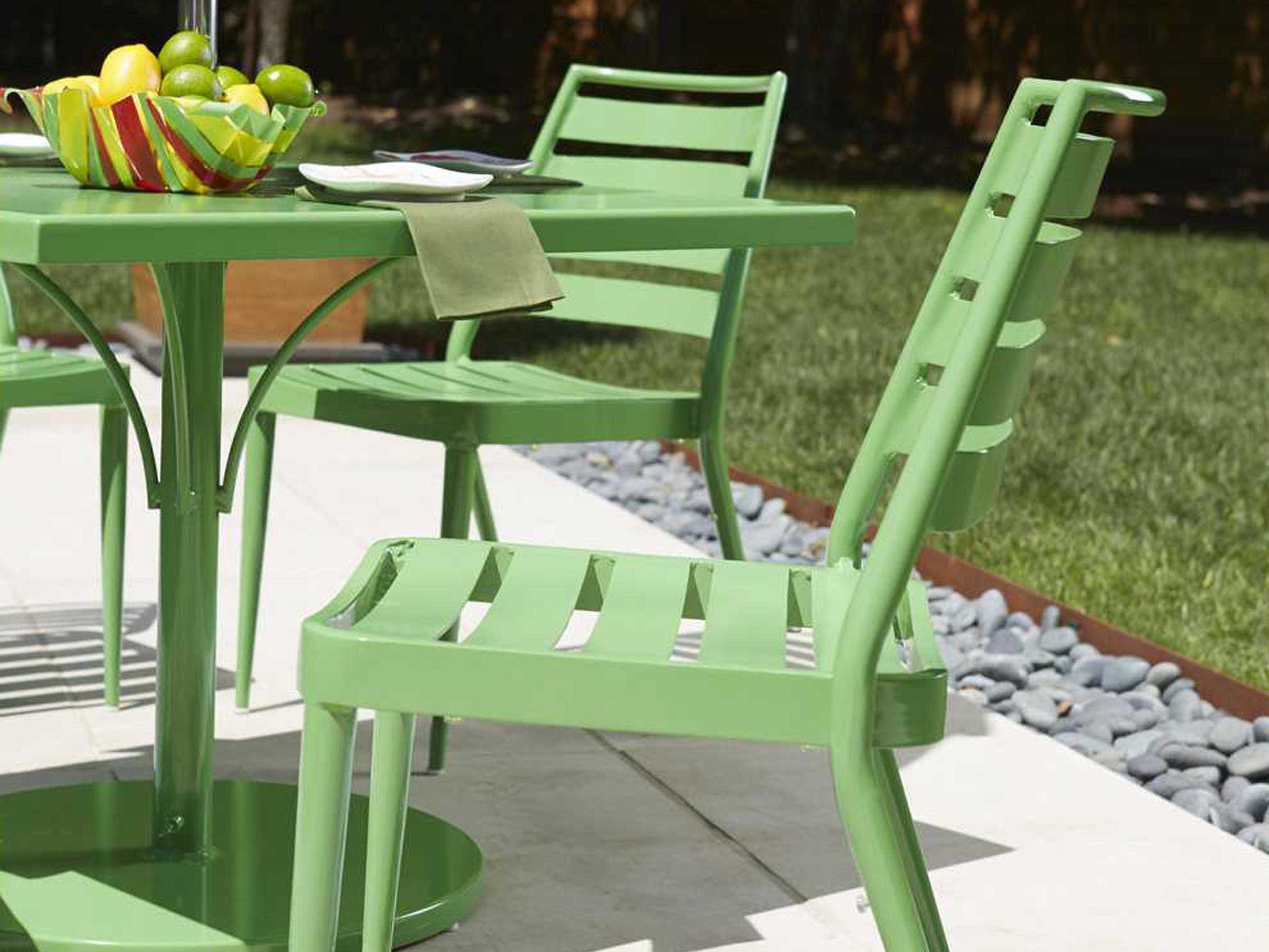 Woodard Slat Aluminum Outdoor Dining Set