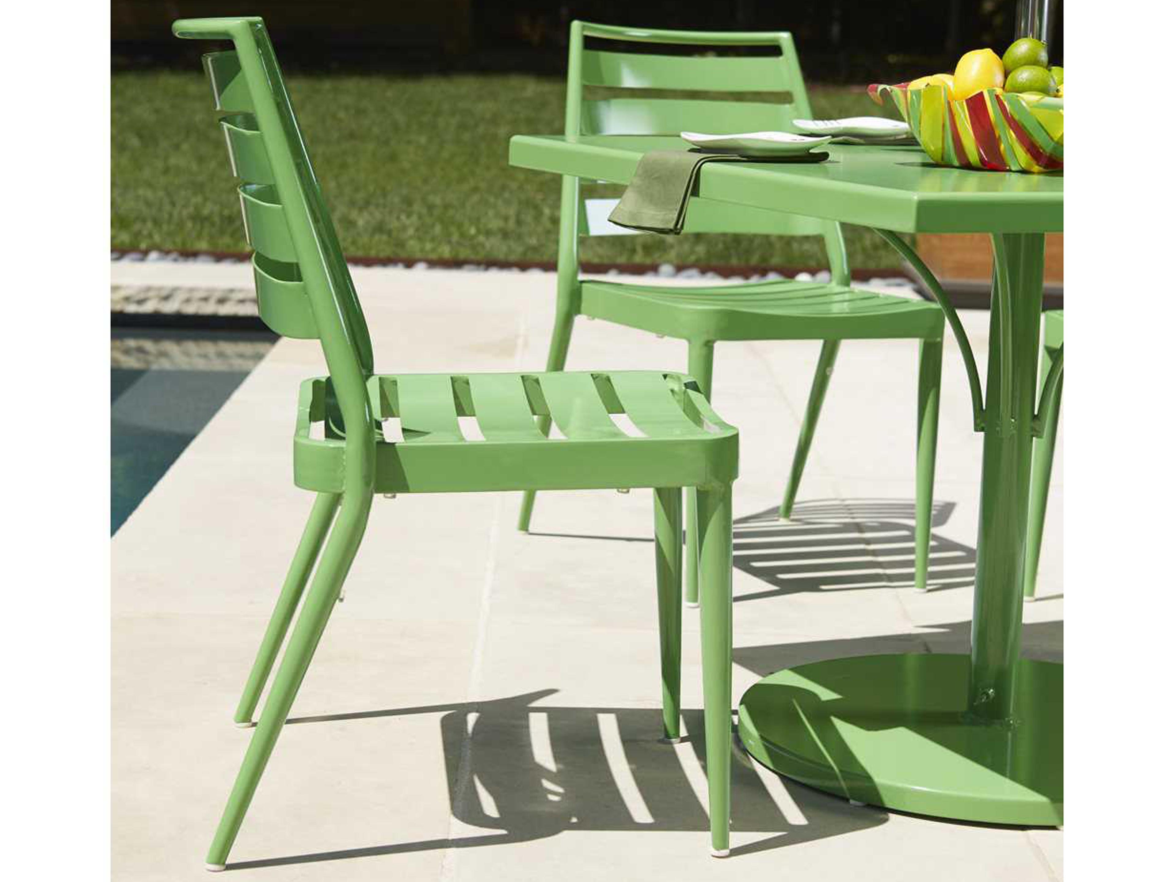 Woodard Slat Aluminum Outdoor Dining Set