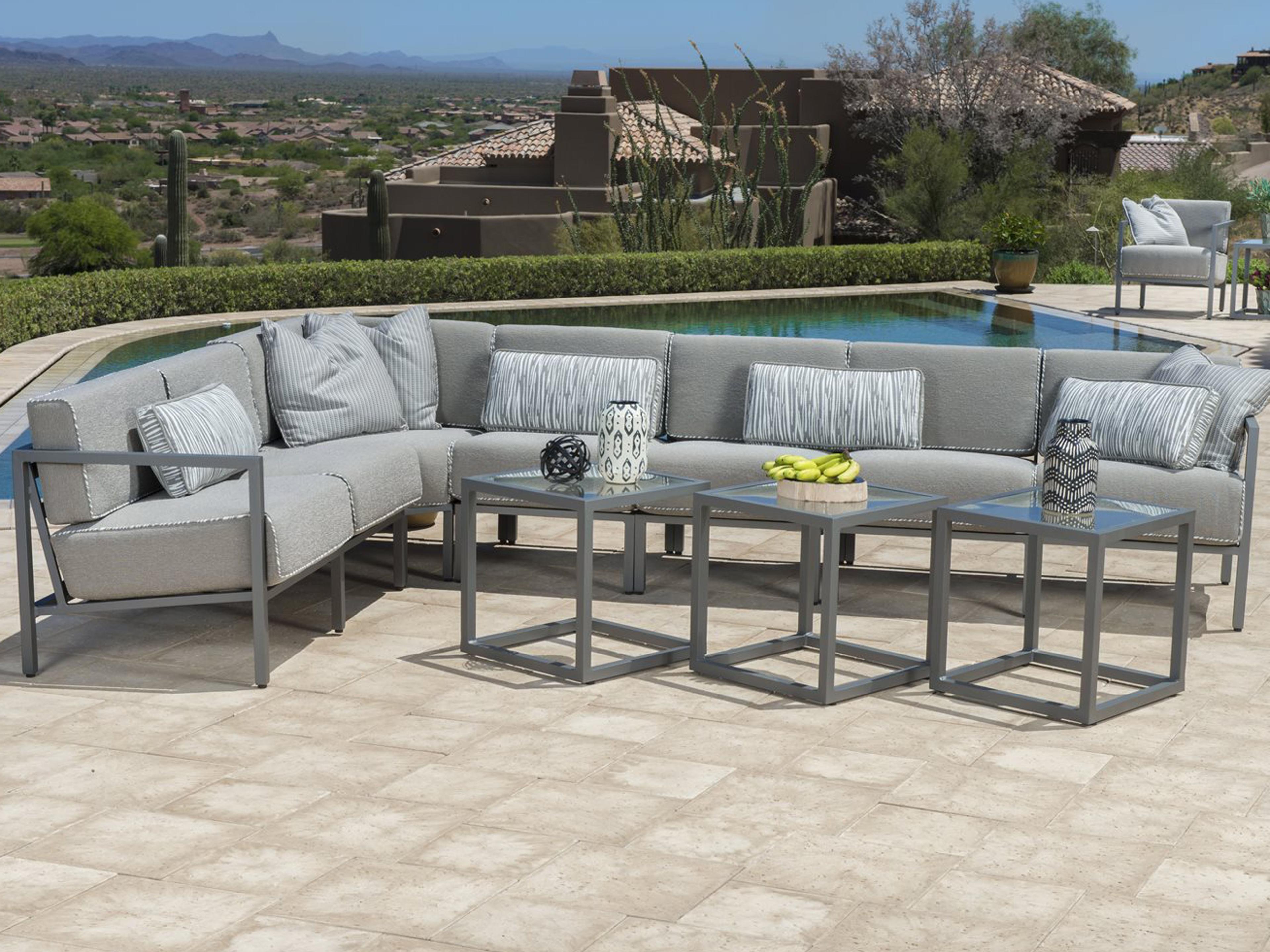 Woodard Salona Cushion By Joe Ruggiero Aluminum Sectional Patio Lounge Set