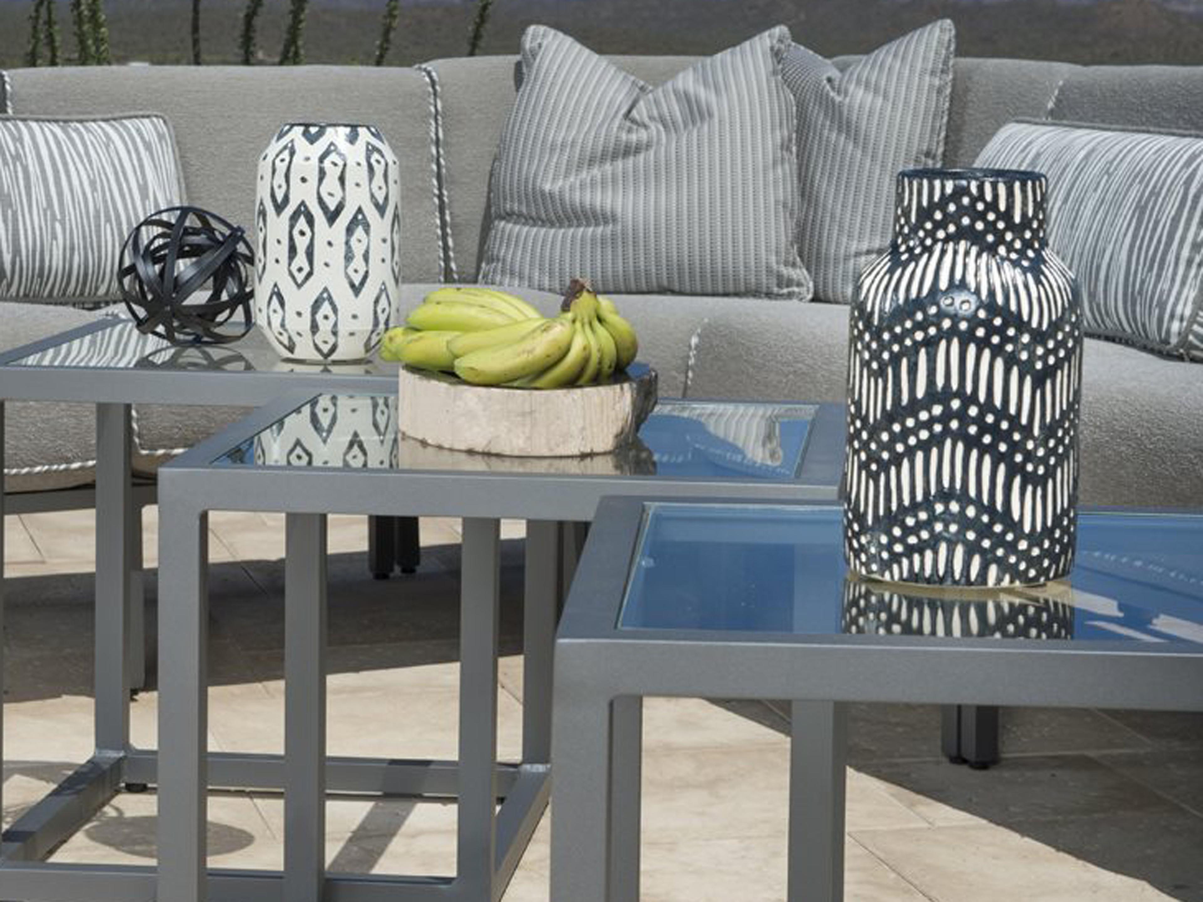 Woodard Salona Cushion By Joe Ruggiero Aluminum Sectional Patio Lounge Set
