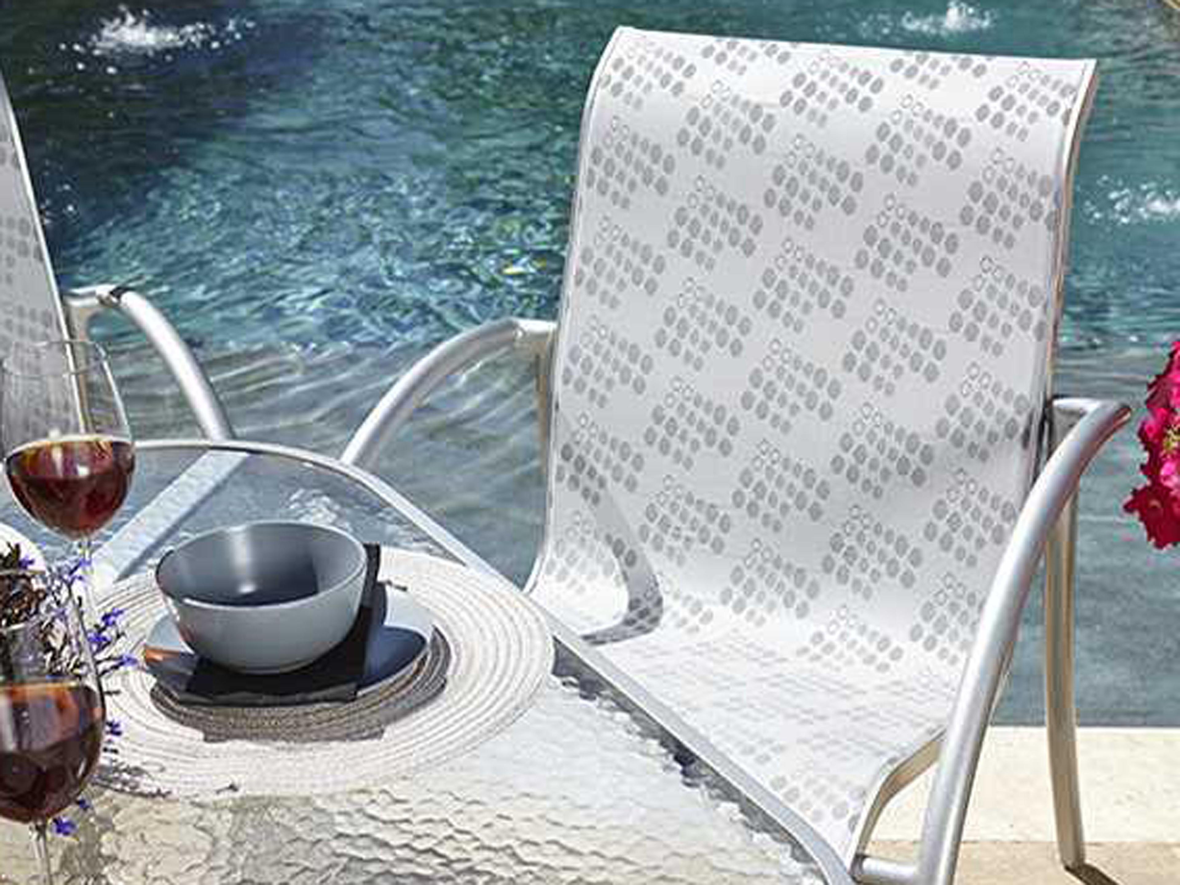 Woodard Tribeca Padded Sling Aluminum Outdoor Dining Set