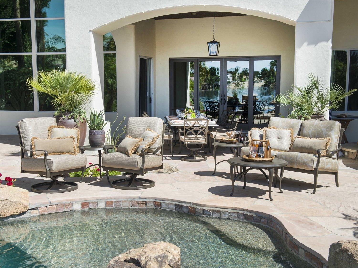 Woodard Wiltshire Cast Aluminum Outdoor Lounge Set