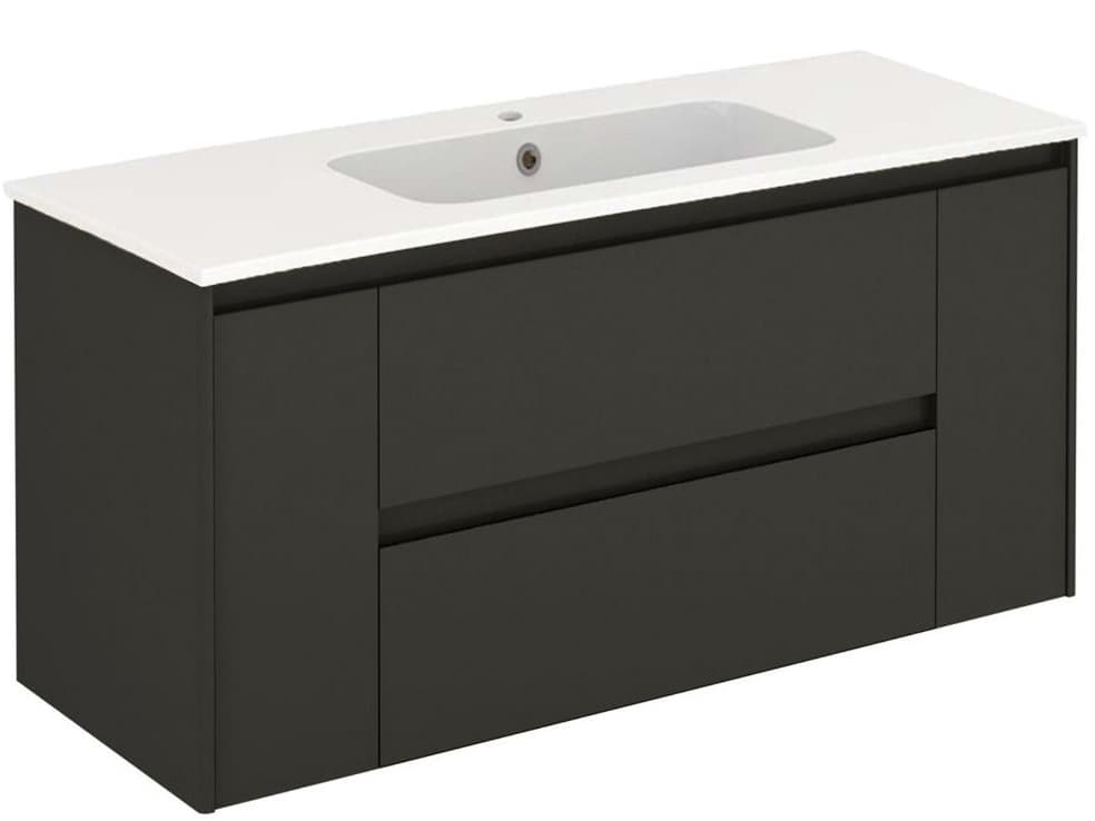 WS Bath Collections Ambra Glossy Anthracite Vanity