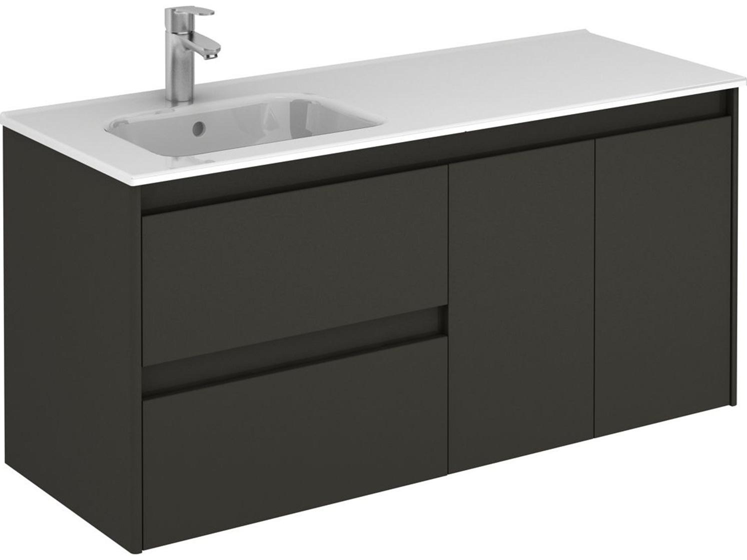 WS Bath Collections Ambra Glossy Anthracite Vanity