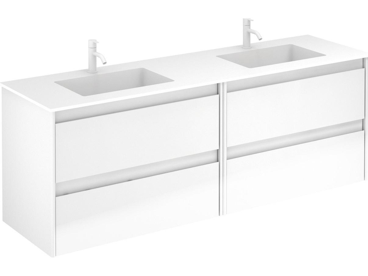 WS Bath Collections Ambra Glossy White Vanity