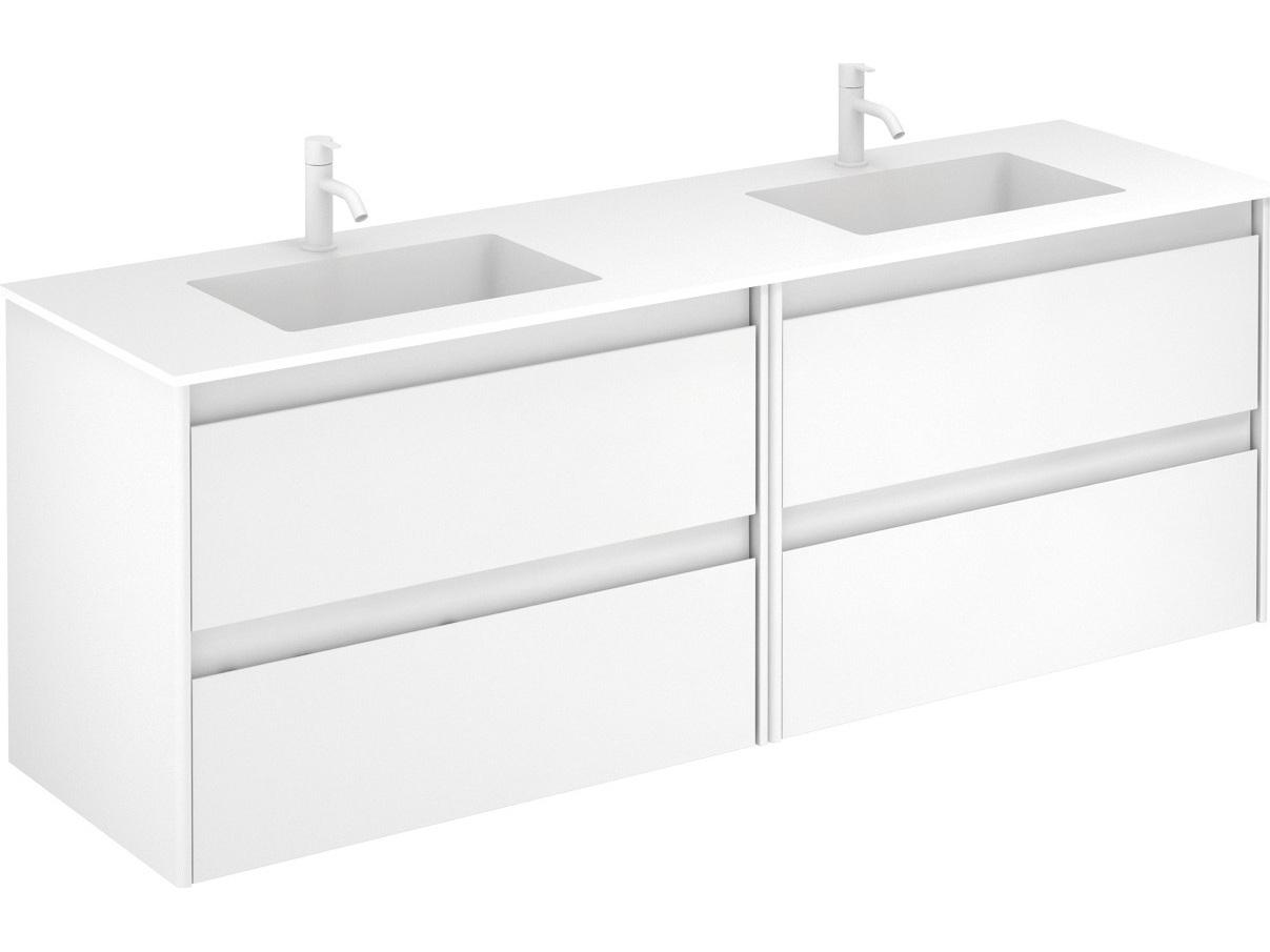 WS Bath Collections Ambra Matte White Vanity