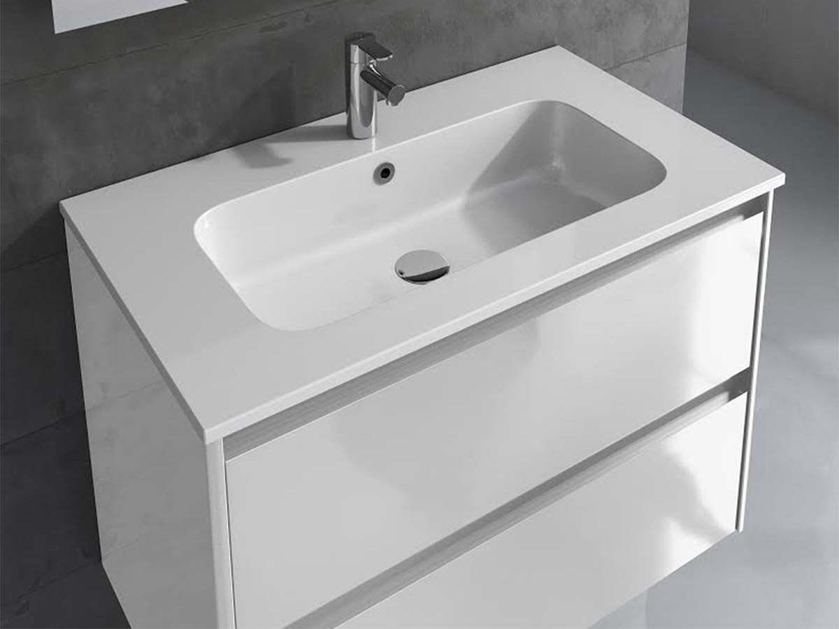 WS Bath Collections Ambra Glossy White Vanity