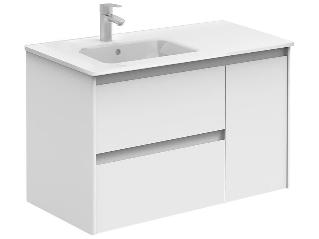 WS Bath Collections Ambra Matte White Vanity