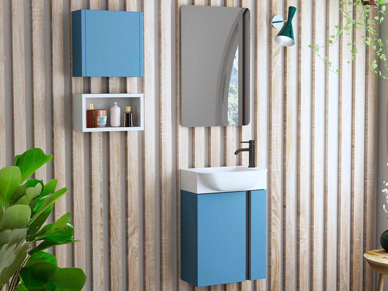 WS Bath Collections Camilia Island Matte Vanity With Handles in Polished Chrome