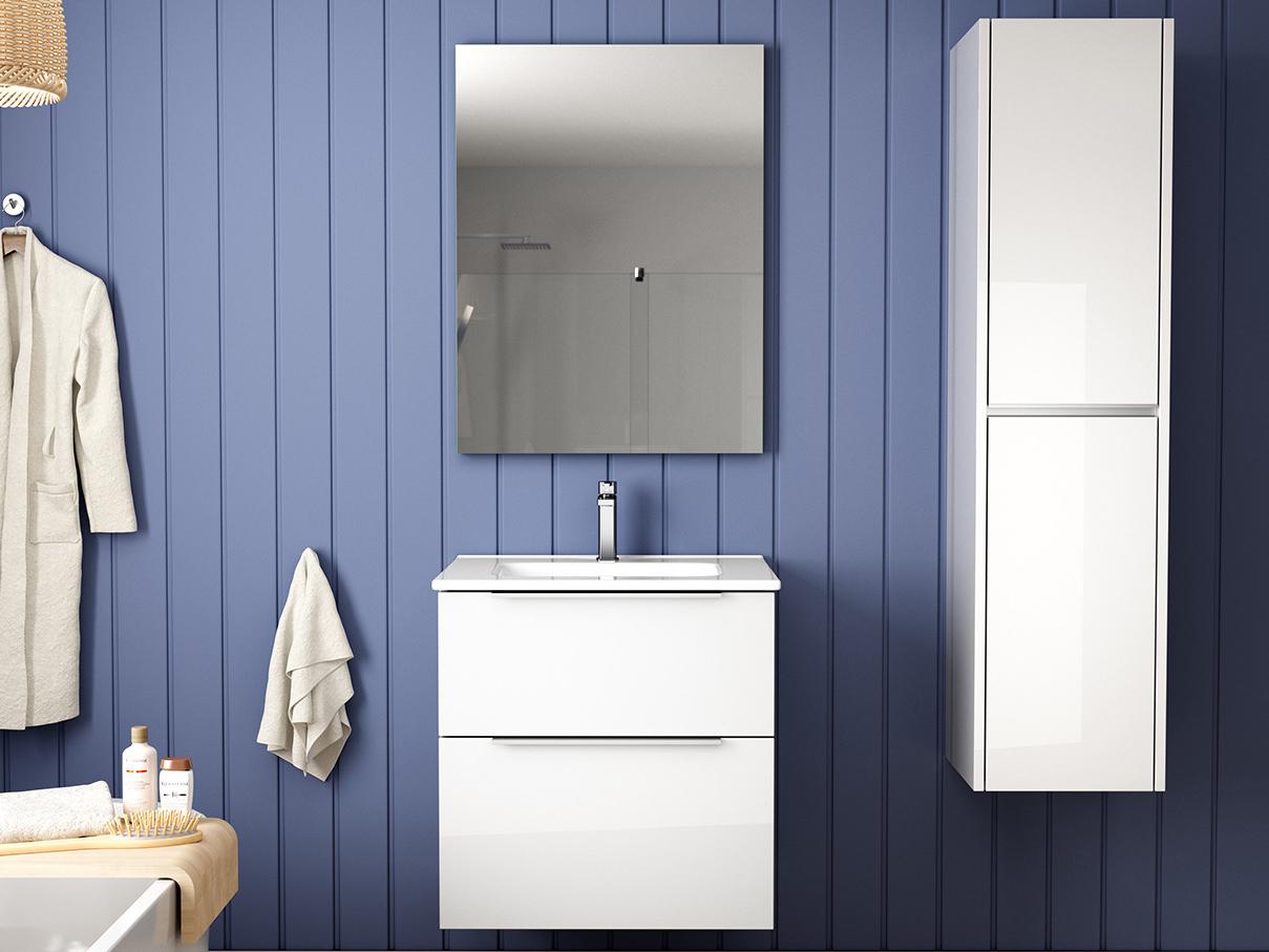 WS Bath Collections Dalia Glossy White Vanity