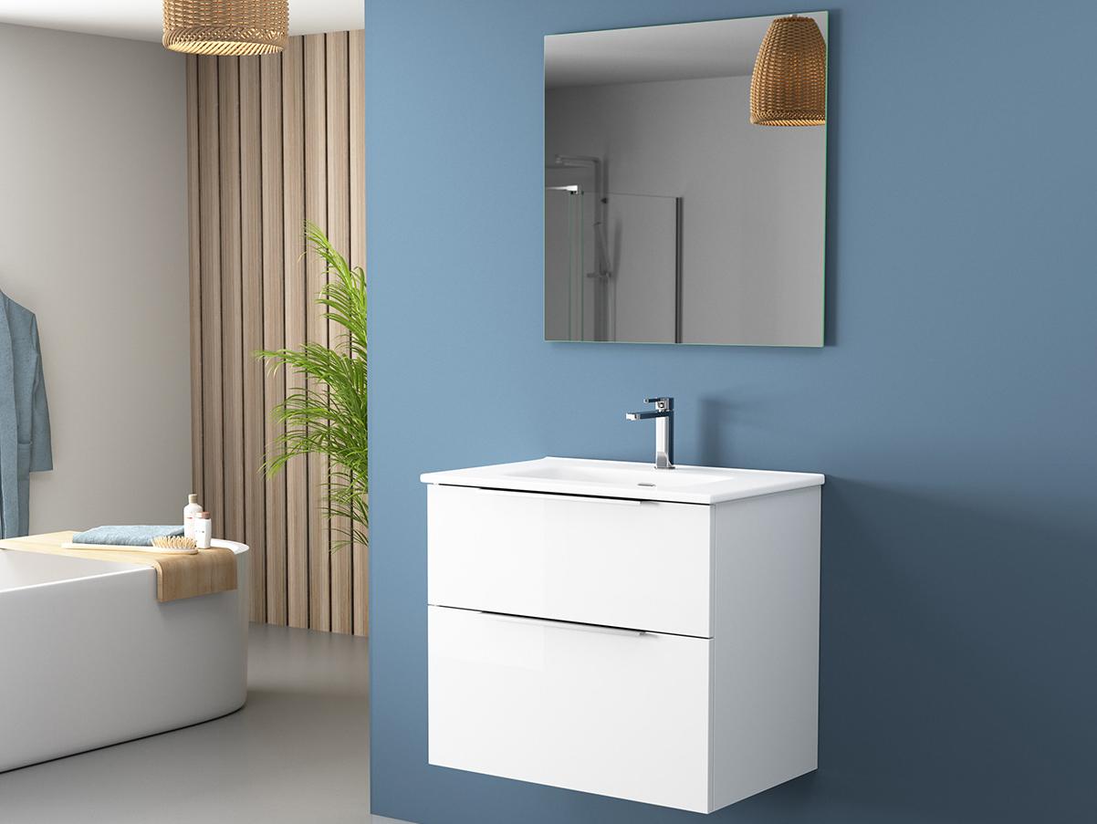 WS Bath Collections Dalia Glossy White Vanity