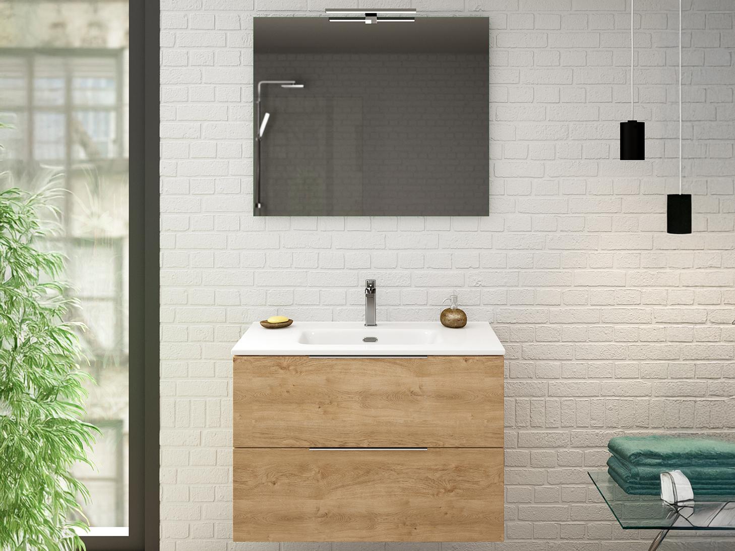 WS Bath Collections Dalia Natural Oak Vanity