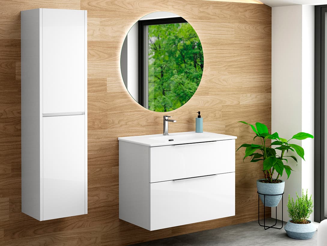 WS Bath Collections Dalia Glossy White Vanity