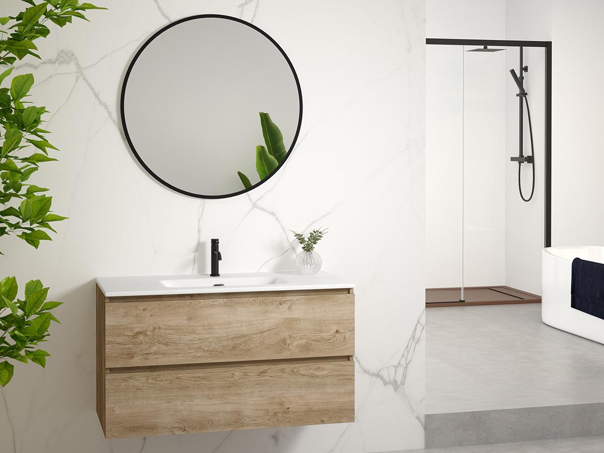 WS Bath Collections Flora Natural Oak Vanity