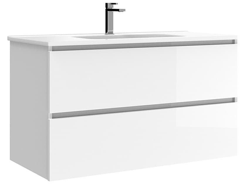 WS Bath Collections Flora Glossy White Vanity