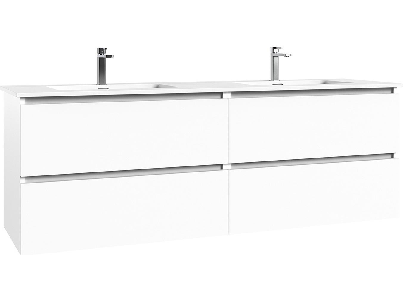 WS Bath Collections Flora Glossy White Vanity