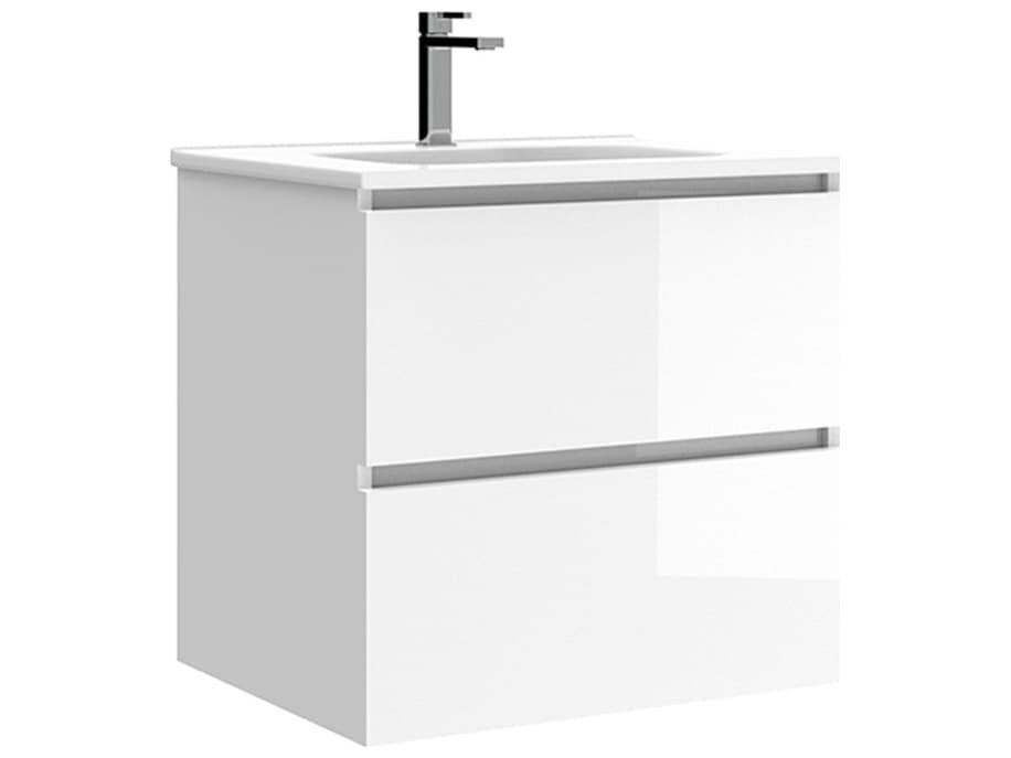 WS Bath Collections Flora Glossy White Vanity
