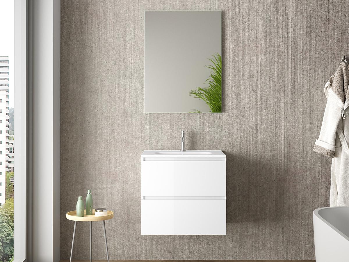 WS Bath Collections Flora Glossy White Vanity