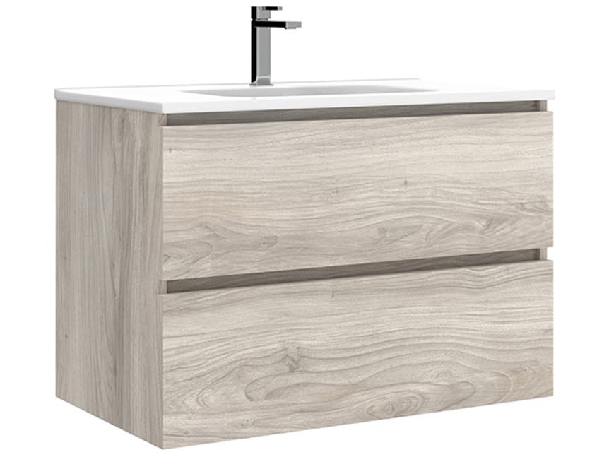 WS Bath Collections Flora Grey Pine Vanity