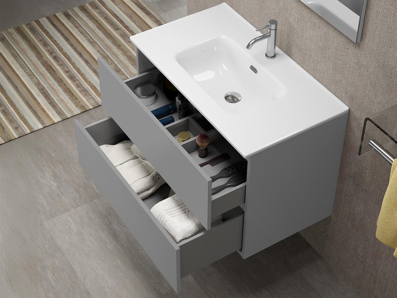 WS Bath Collections Flora Mist Matte Vanity