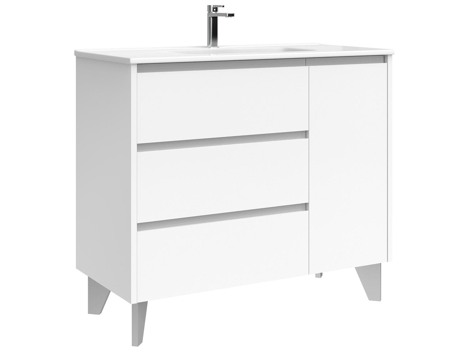 WS Bath Collections Lila Glossy White Vanity