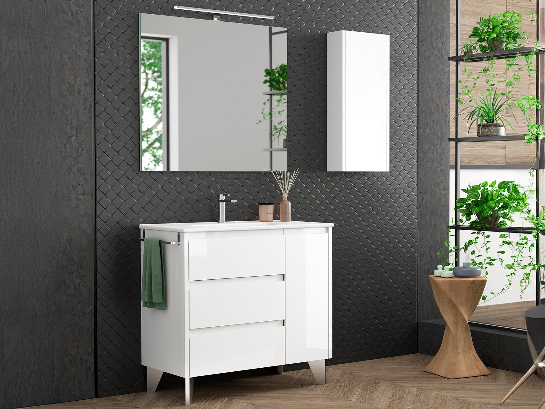 WS Bath Collections Lila Glossy White Vanity