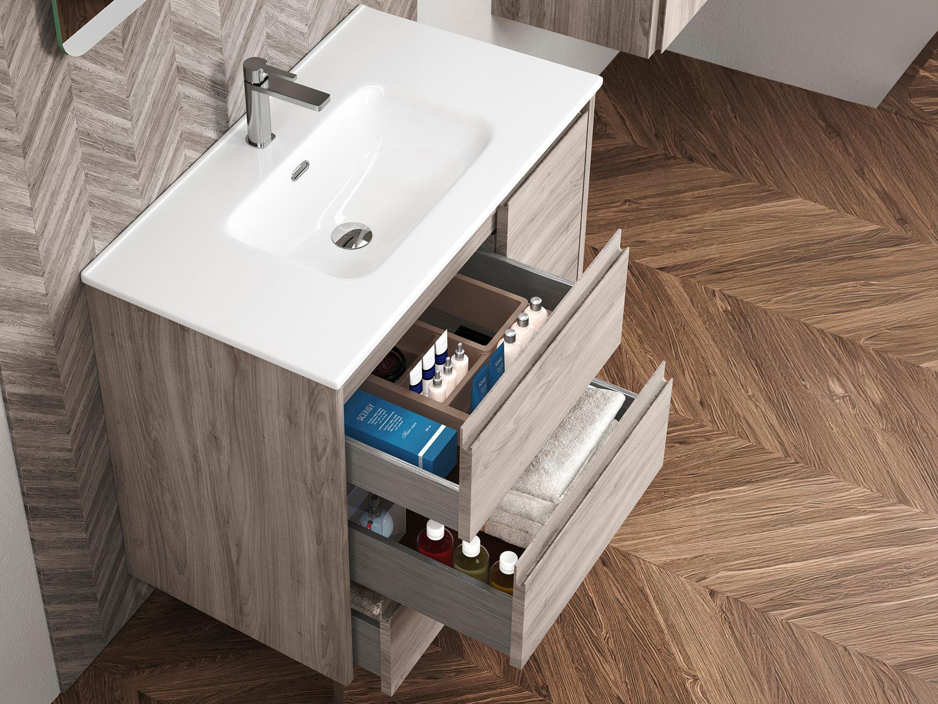 WS Bath Collections Lila Grey Pine Vanity