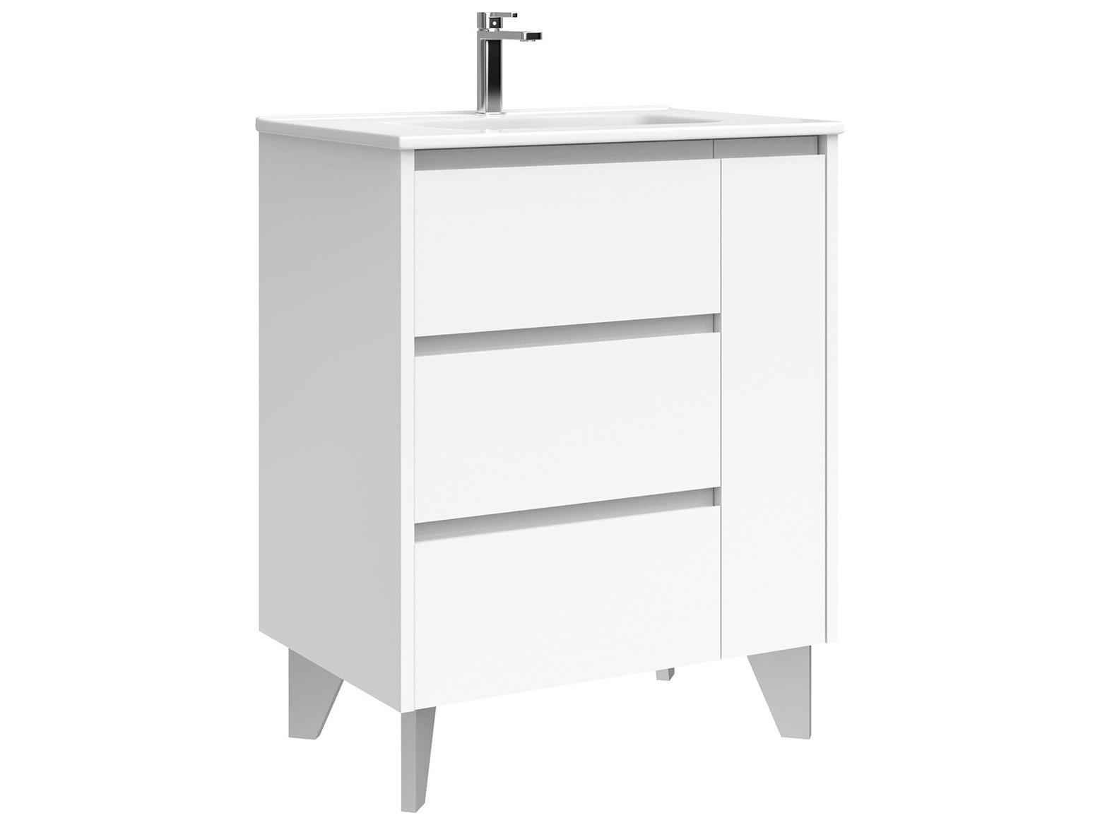 WS Bath Collections Lila Glossy White Vanity