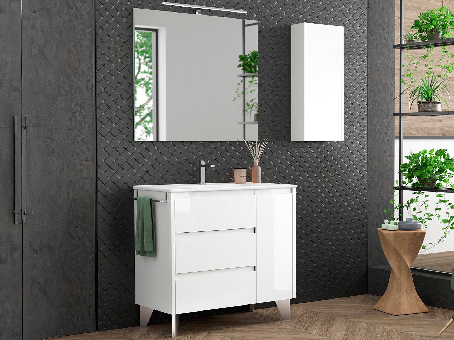 WS Bath Collections Lila Glossy White Vanity