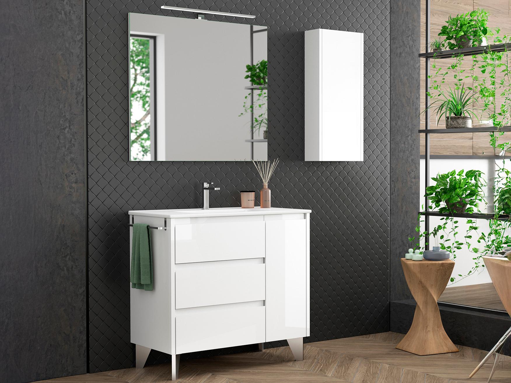 WS Bath Collections Lila Glossy White Vanity